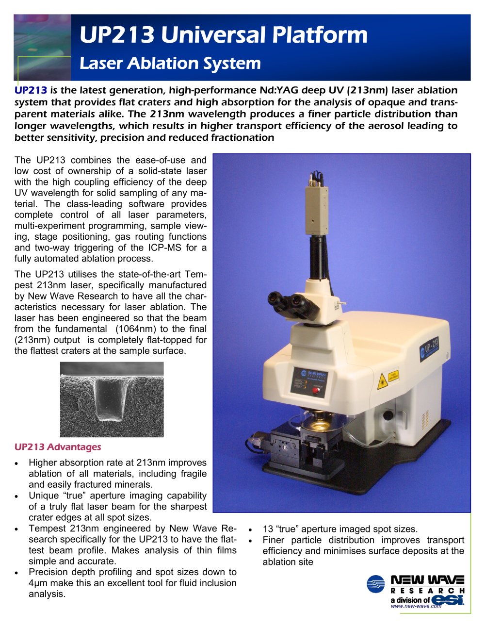 UP-213 deep UV YAG - New Wave Research