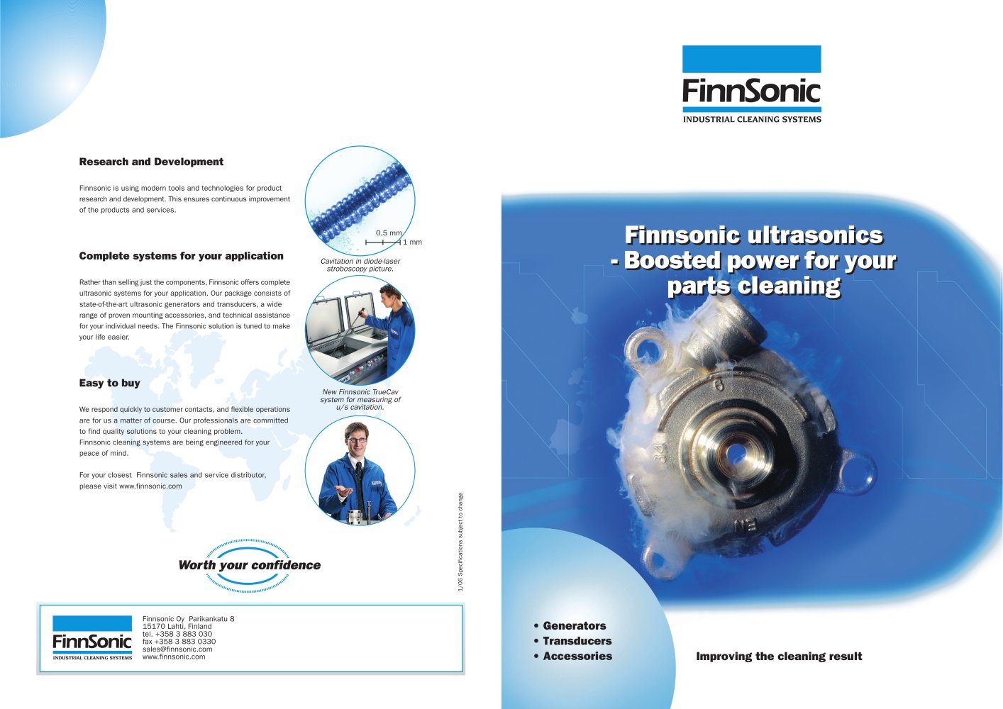 Ultrasonic components for industrial cleaning - Finnsonic