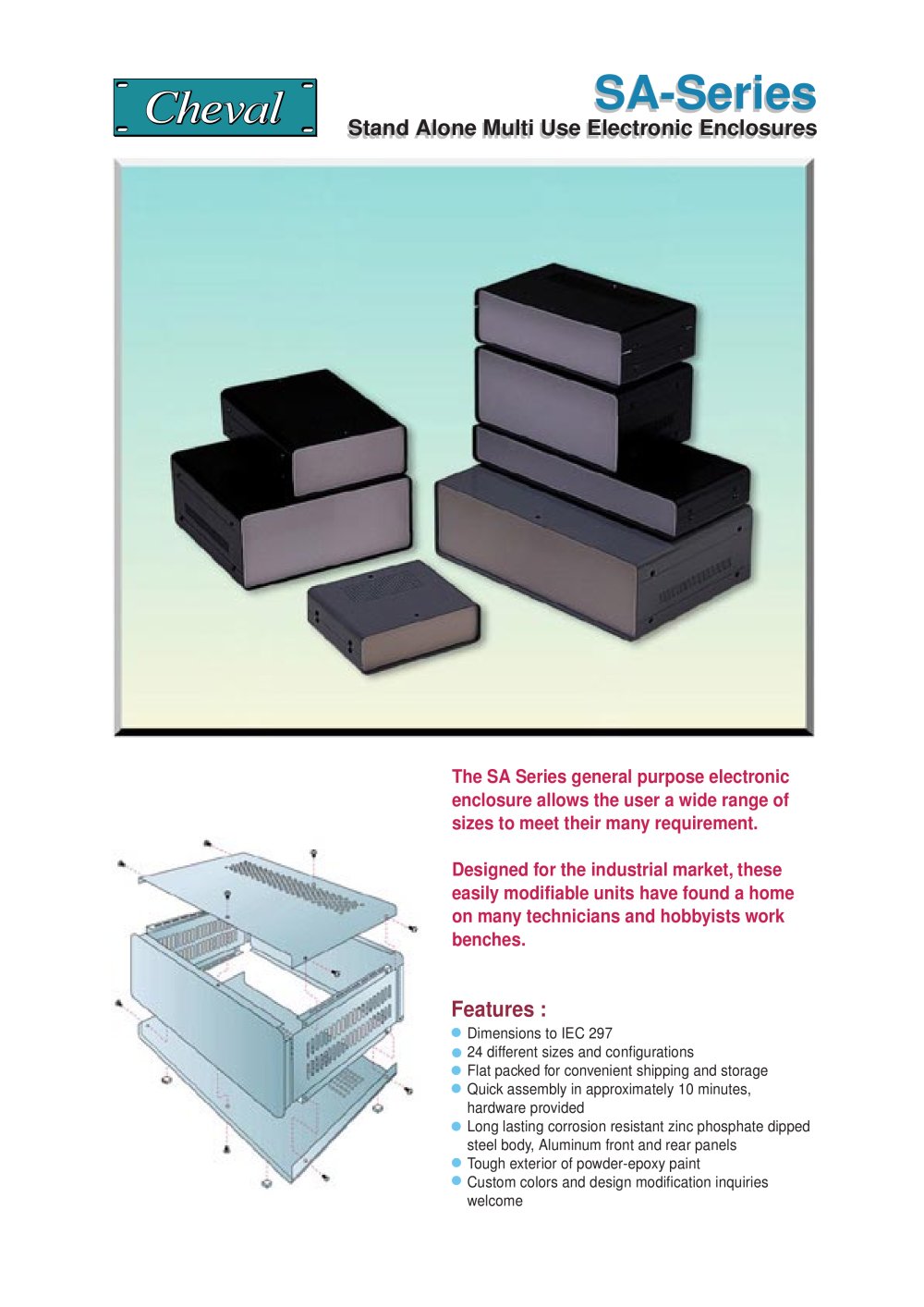 Stand Alone Multi Use Electronic Enclosures - Cheval Electronic Enclosure
