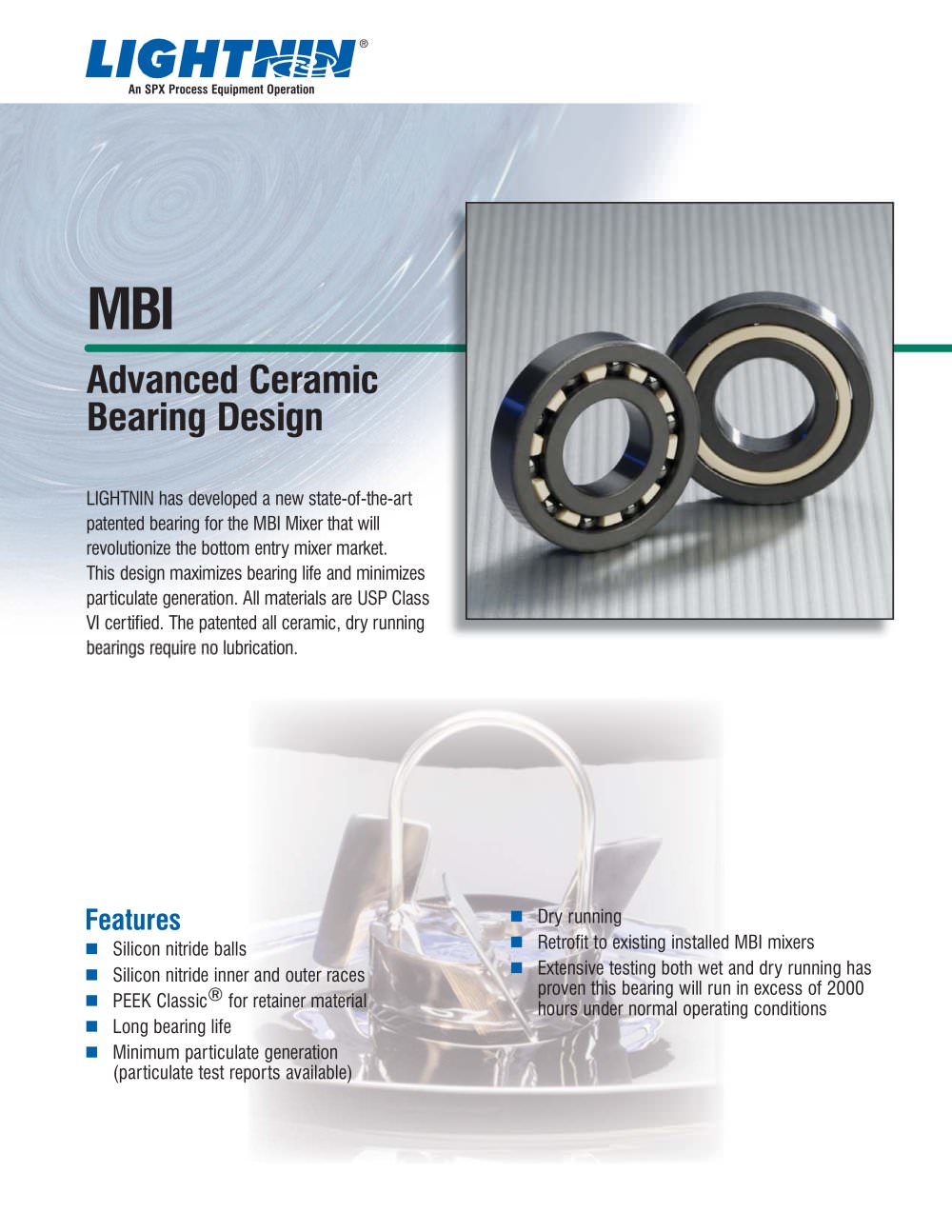 LIGHTNIN New MBI Bearing Design - LIGHTNIN