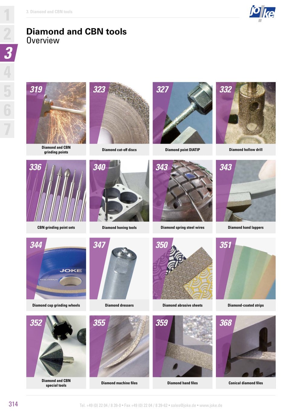 Diamond and boron nitride tools - joke Technology GmbH