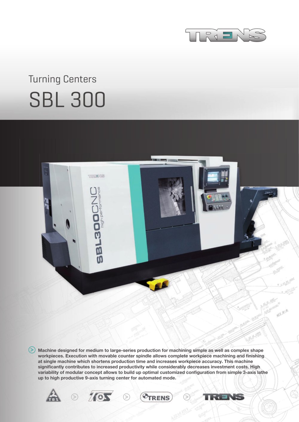 SBL 300 CNC machining centre - Trens