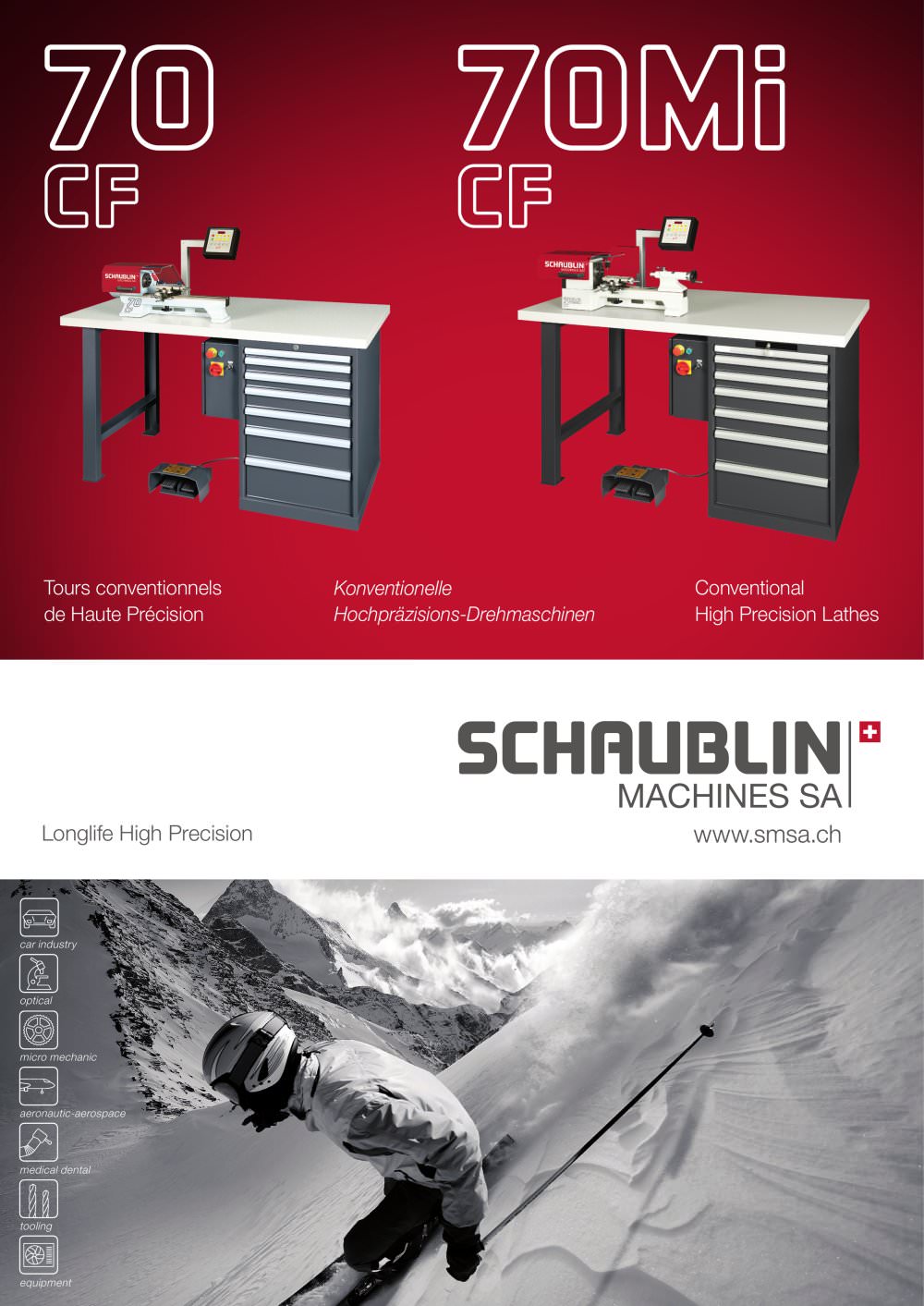 Conventional High Precision Lathes - SCHAUBLIN MACHINES