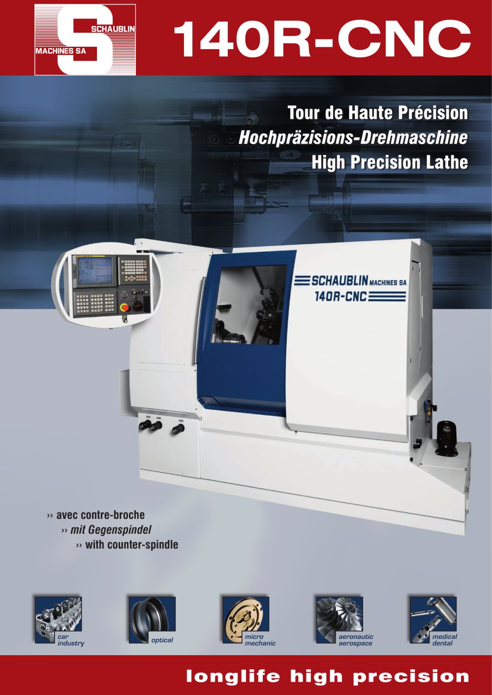High Precision Lathe 140R-CNC - SCHAUBLIN MACHINES