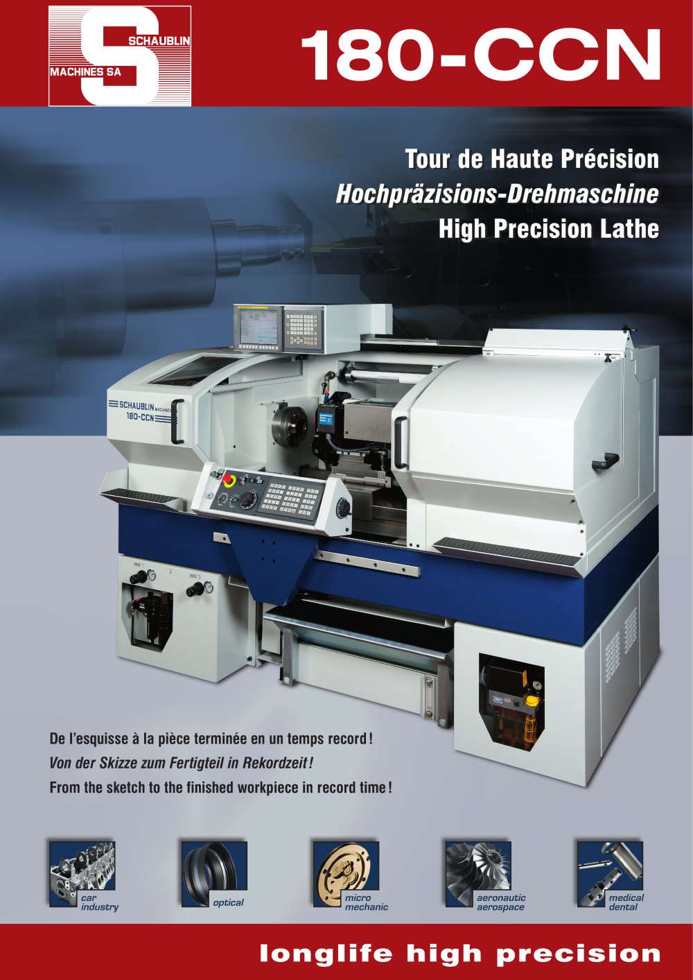 High Precision Lathe  180-CCN - SCHAUBLIN MACHINES