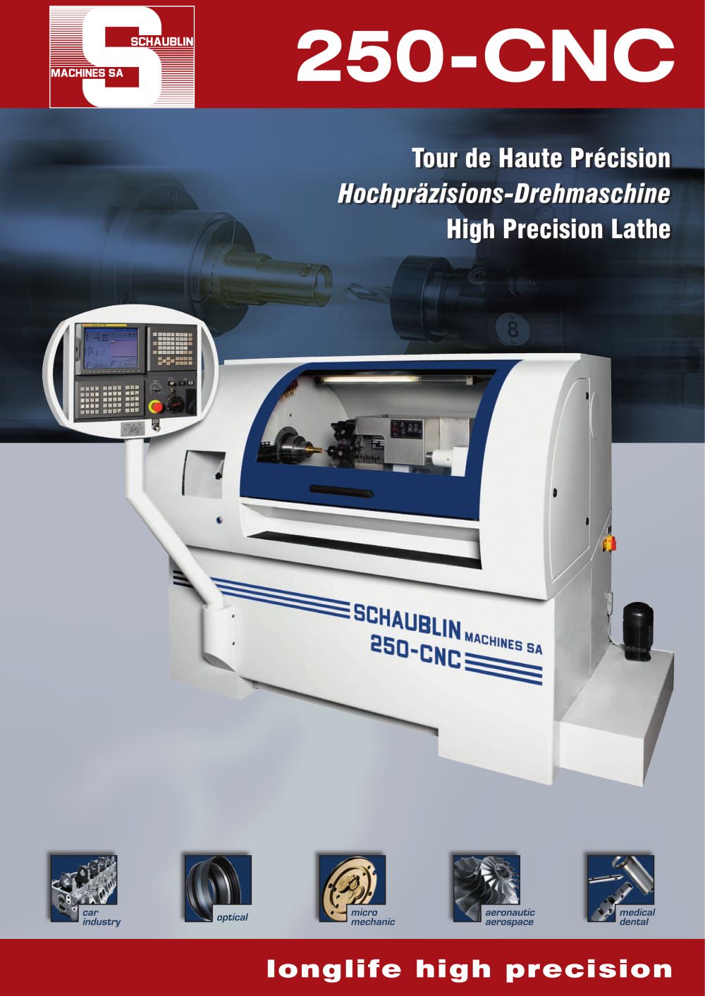 High Precision Lathe  250-CNC - SCHAUBLIN MACHINES