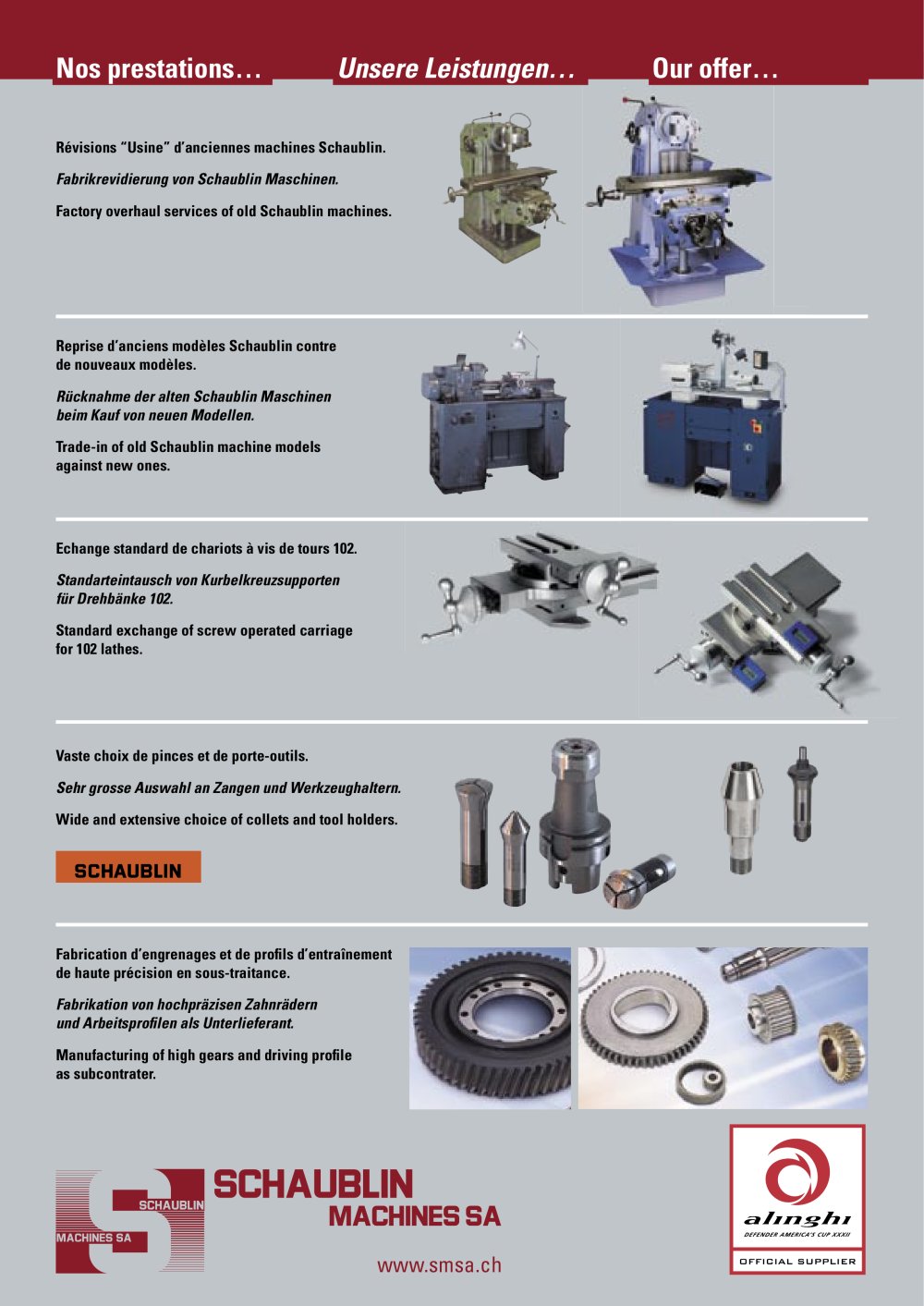 Our Products - SCHAUBLIN MACHINES
