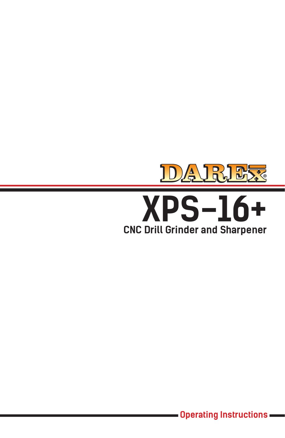 CNC tool sharpening center XPS-16 User Manual - Darex