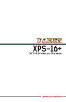 CNC tool sharpening center XPS-16 User Manual