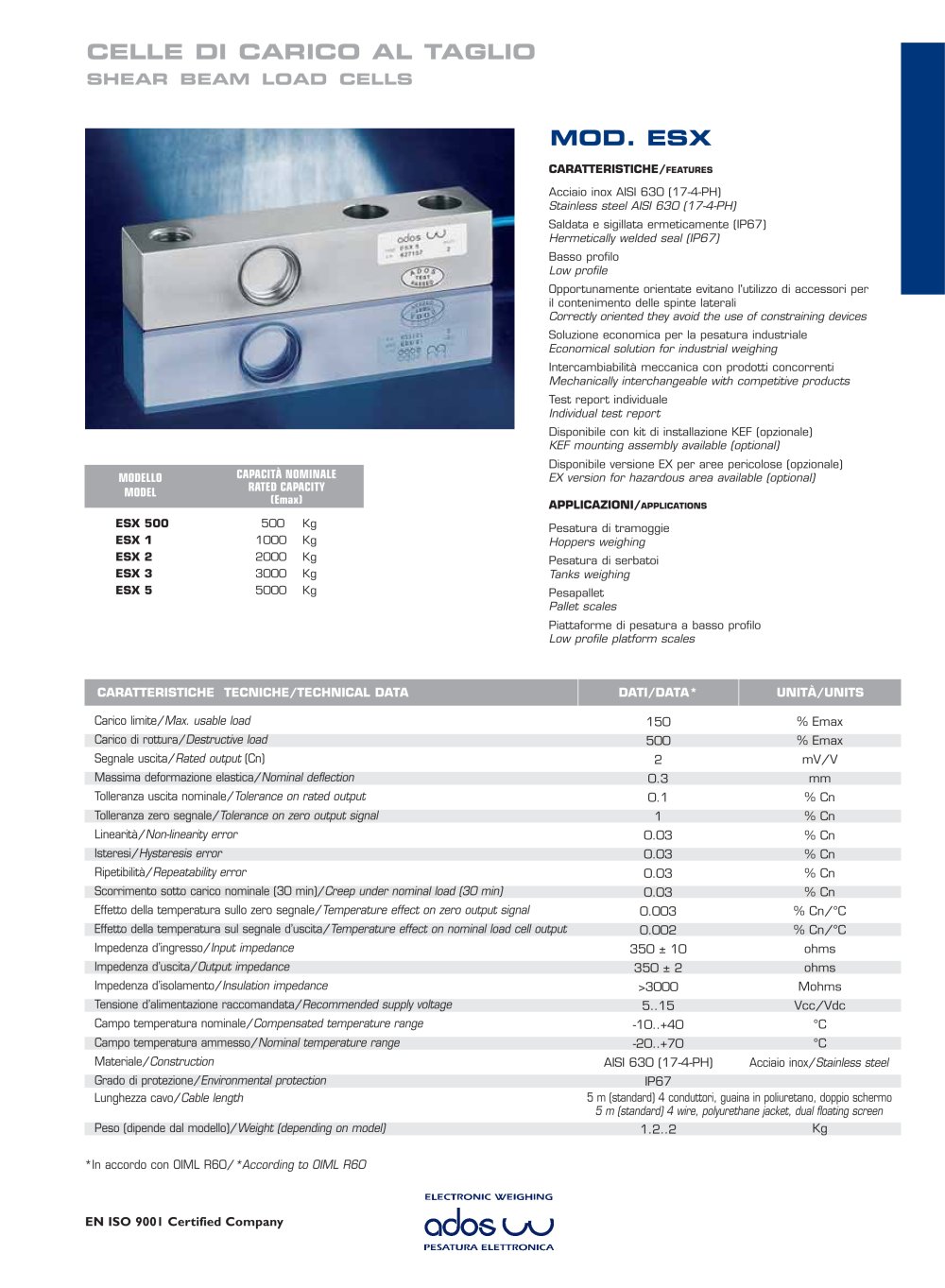SHEAR BEAM ESX - ADOS