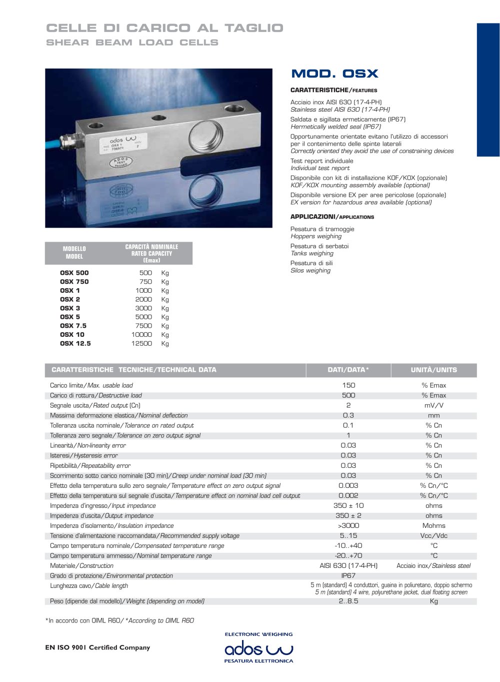 SHEAR BEAM OSX - ADOS