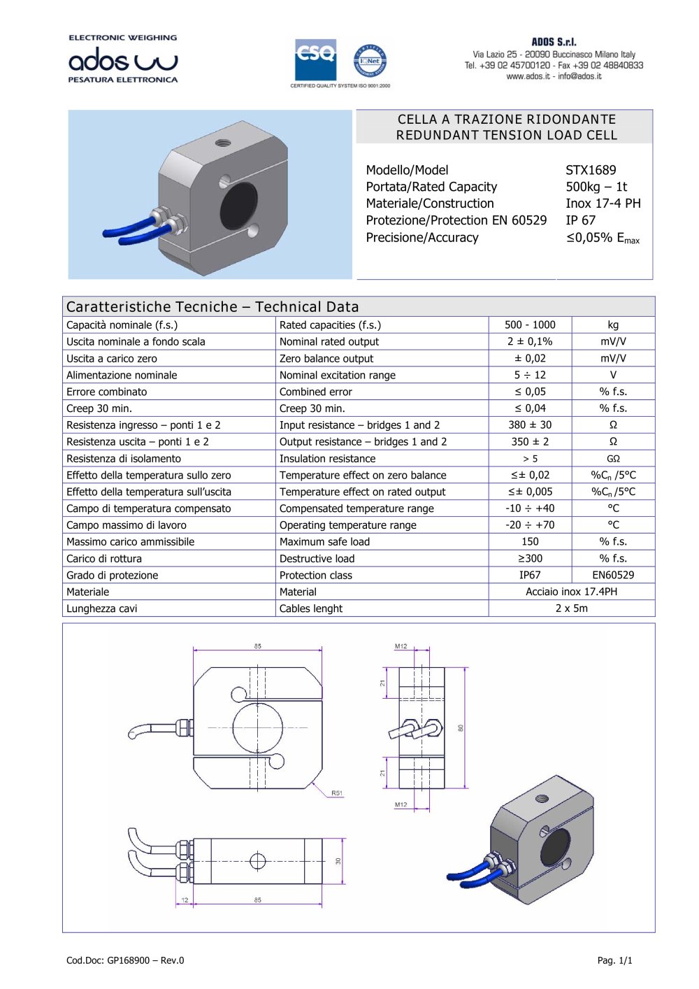 TENSION STX1689 - ADOS