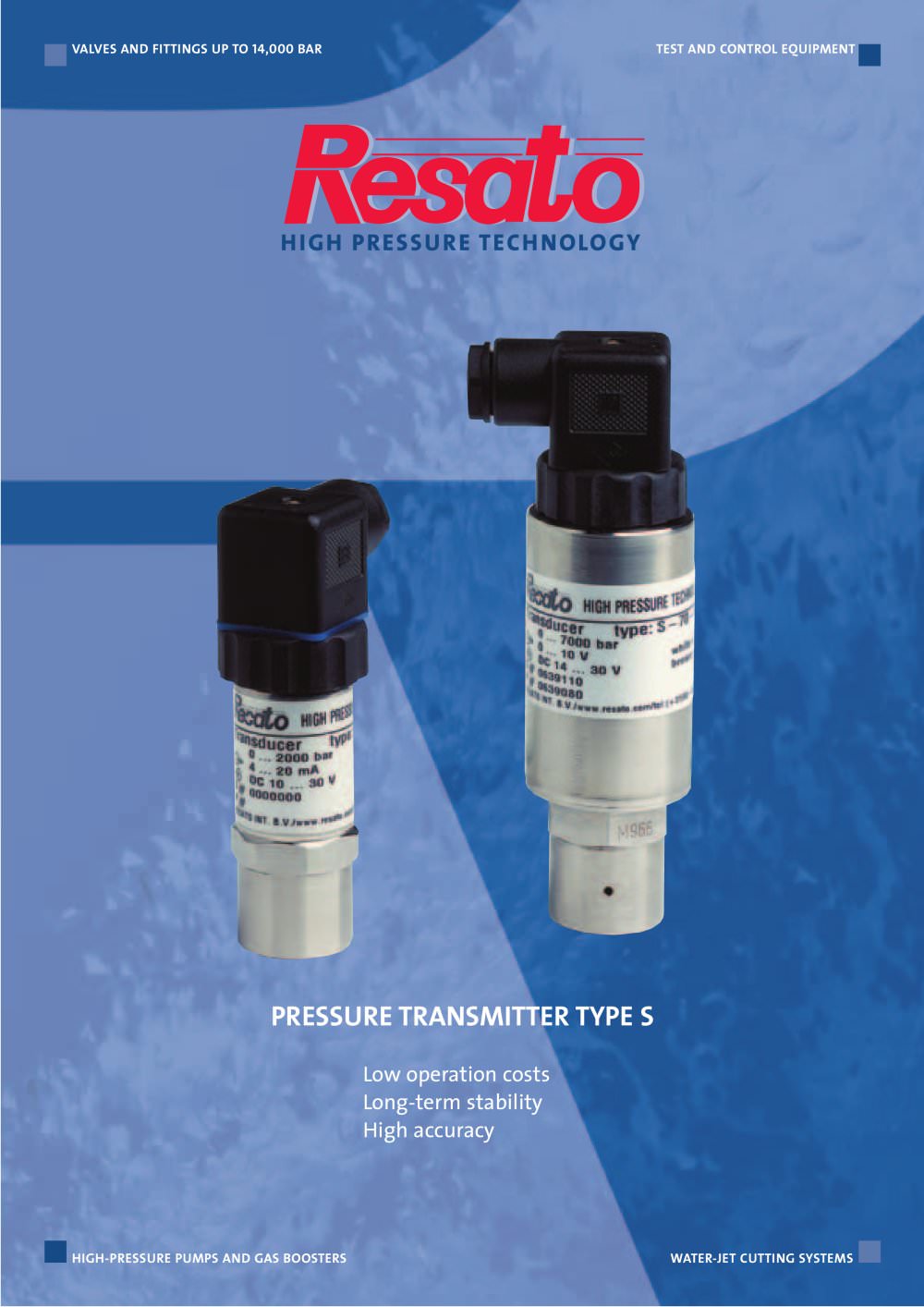 Pressure transmitters - RESATO High pressure technology