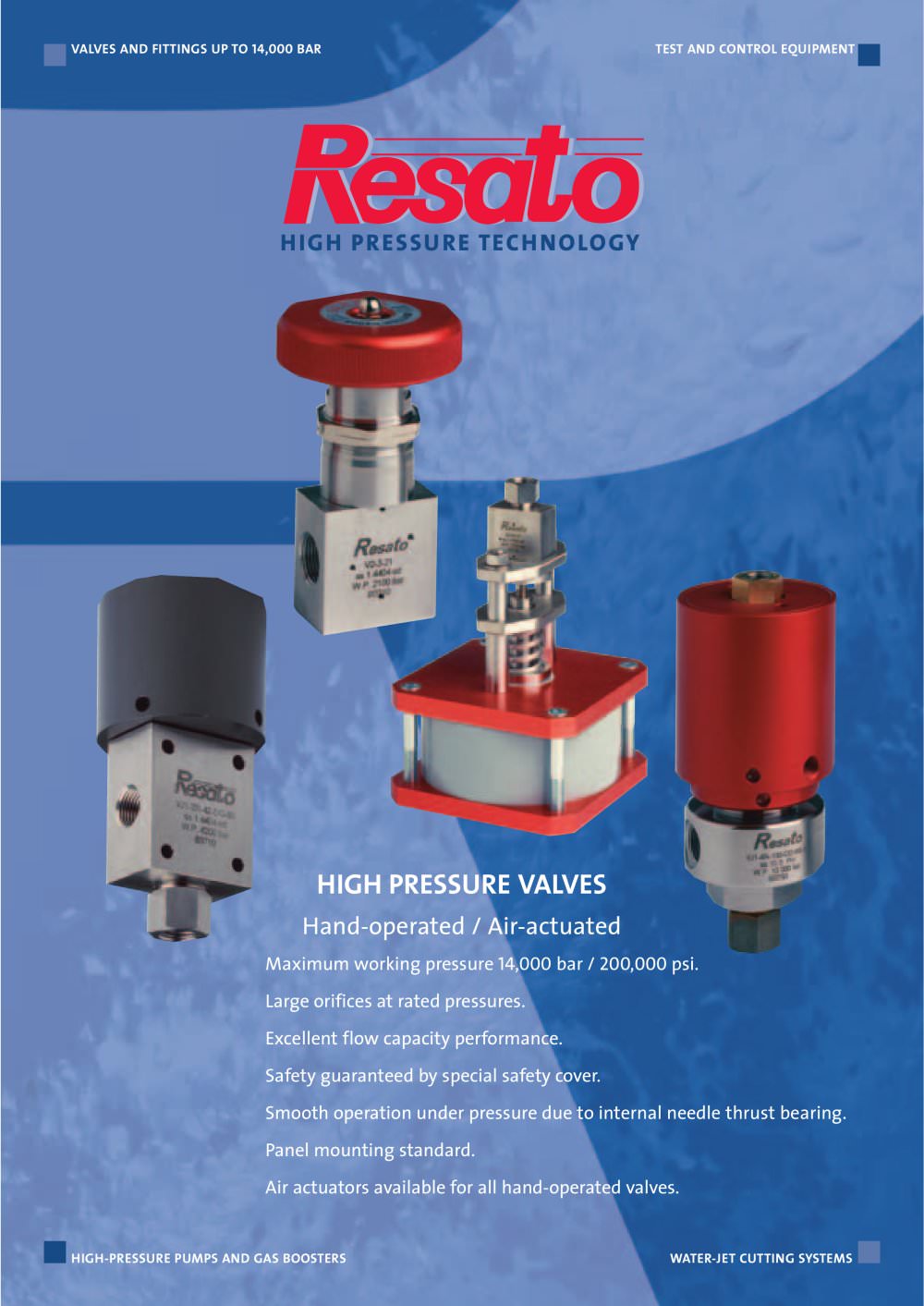 Resato high pressure needle valves - RESATO High pressure technology