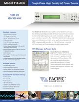 Model 118-ACX: Single Phase High Density AC Power Source (1800 VA)