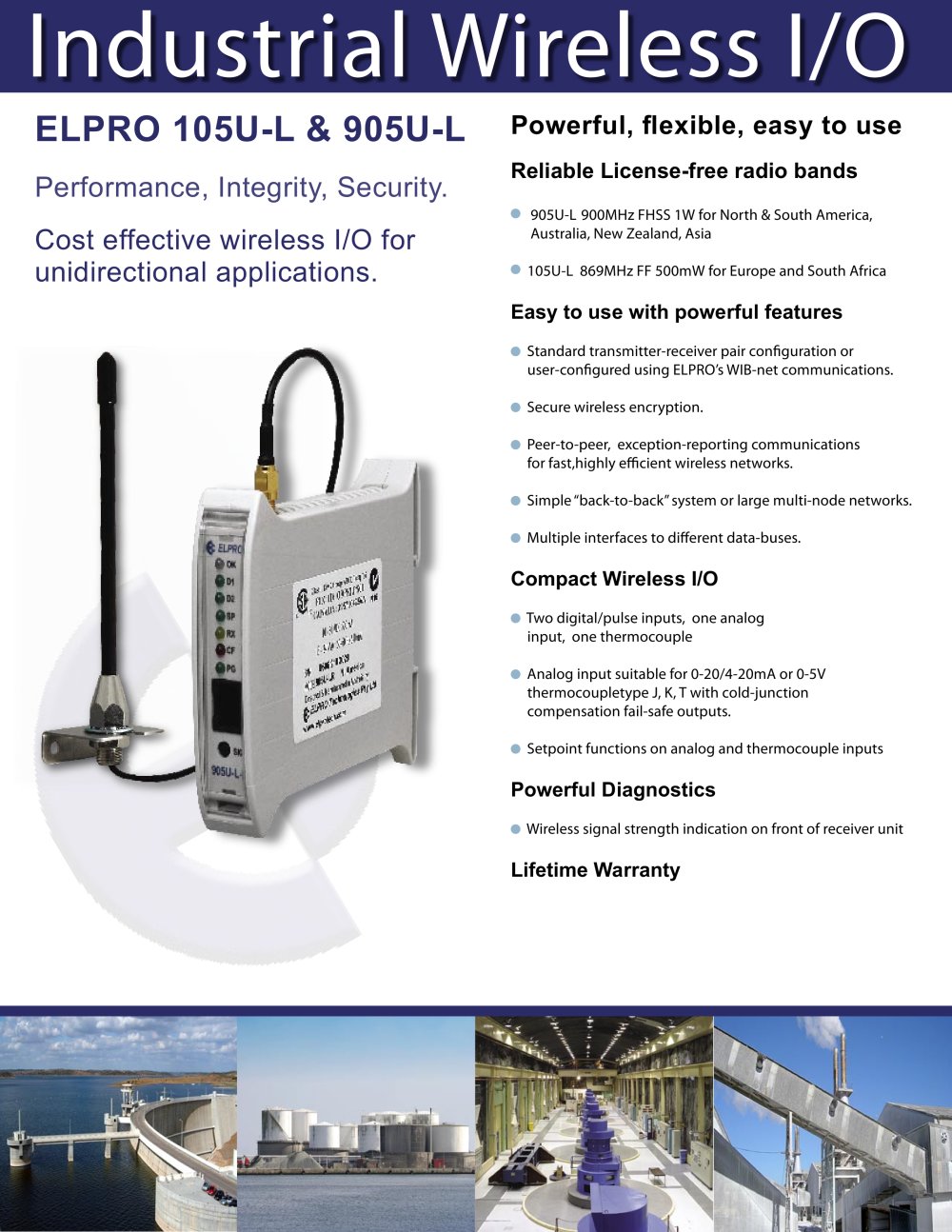 905U-L Unidirectional  Wireless I/O - ELPRO Technologies