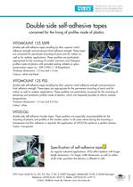 Double-side self-adhesive tapes, conceived for the lining of profiles made of plastics