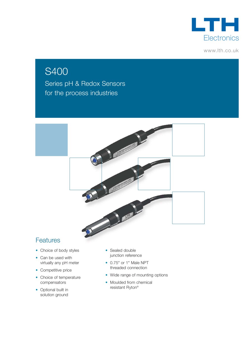 S400    pH / Redox Electrodes - LTH Electronics
