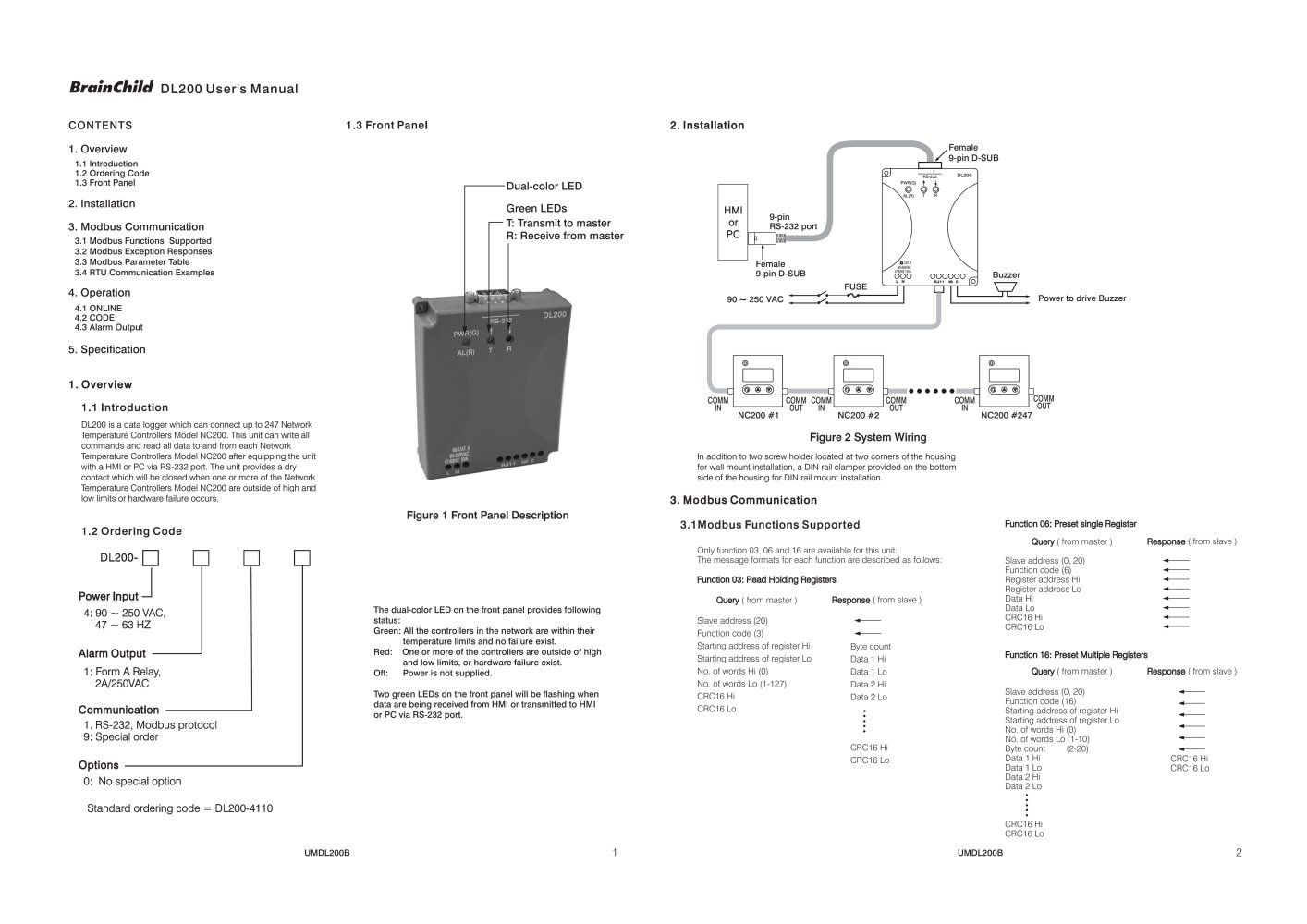 Modbus Function Codes Example