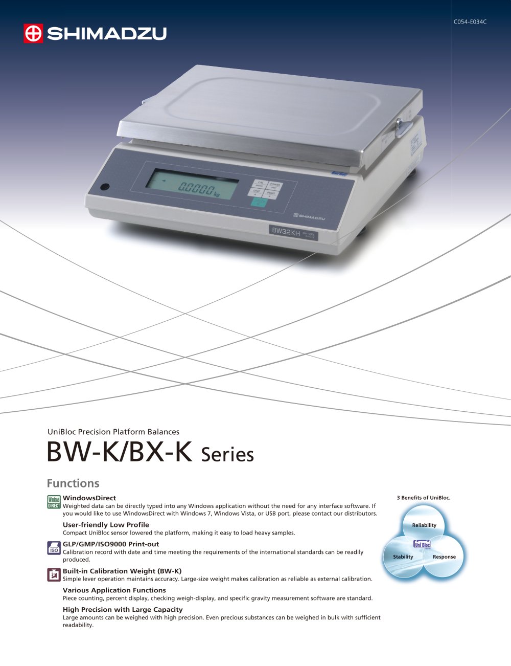 Catalog BW-K/BX-K Series - Shimadzu Europe