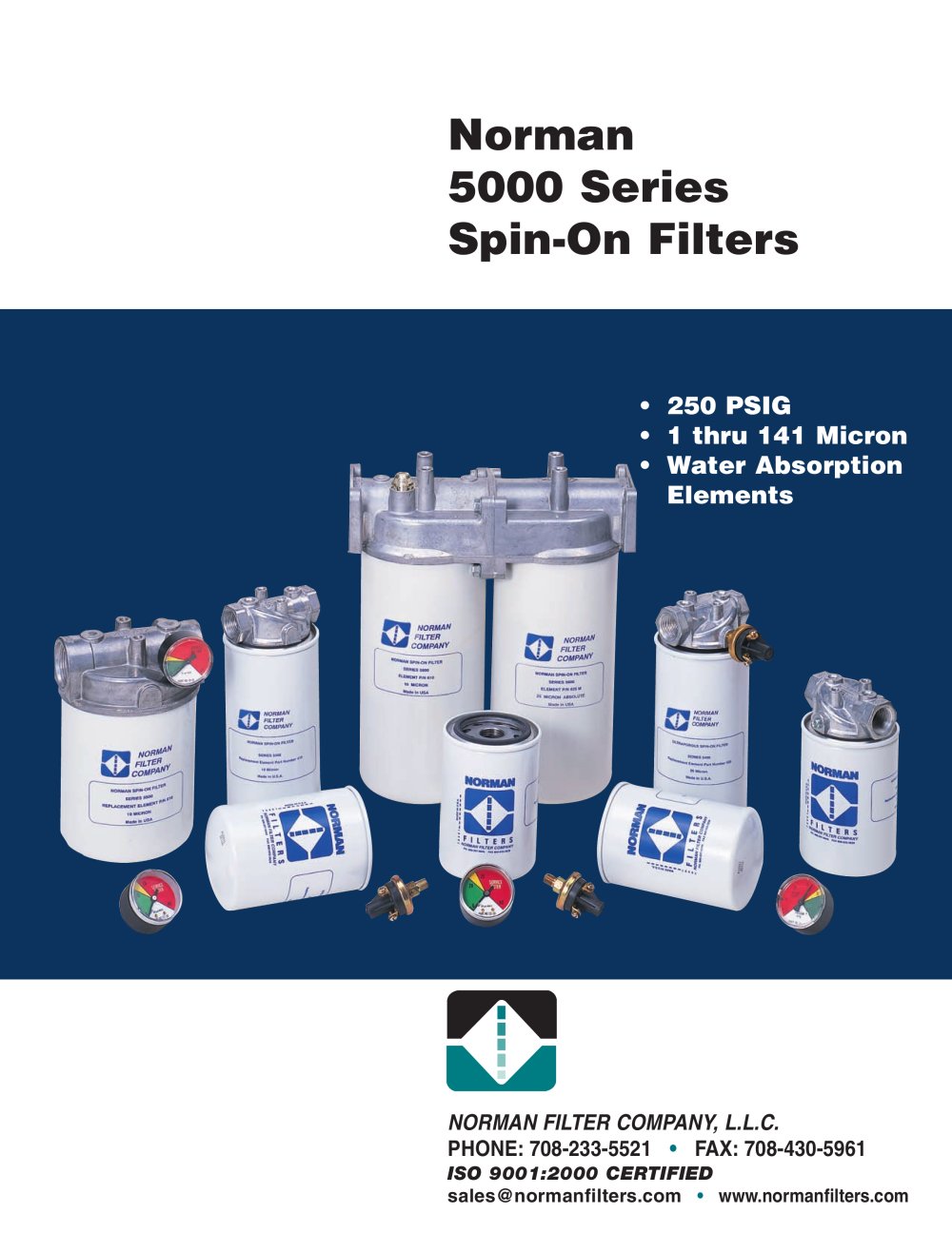 Norman 5000 Series Spin-On Filters - Norman Filters Co.