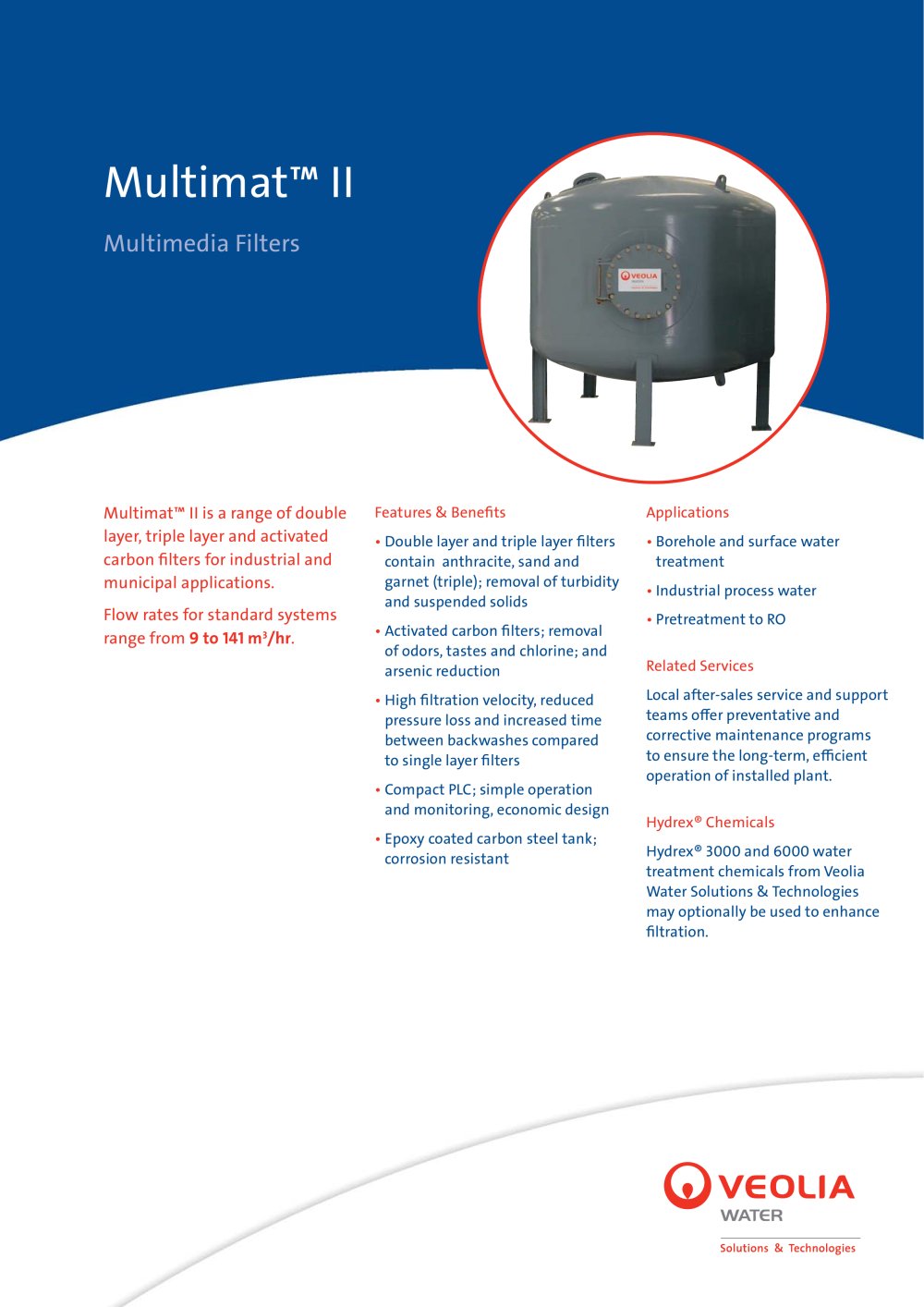 Multimat� II - Multimedia Filters - Veolia Water STI