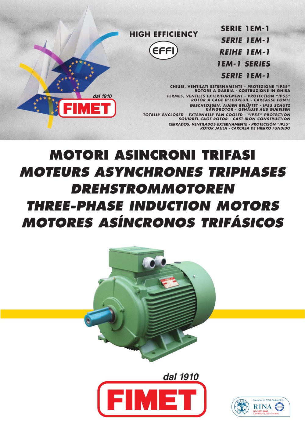 high efficiency asynchronous motor - FIMET Motori & Riduttori S.p.a.