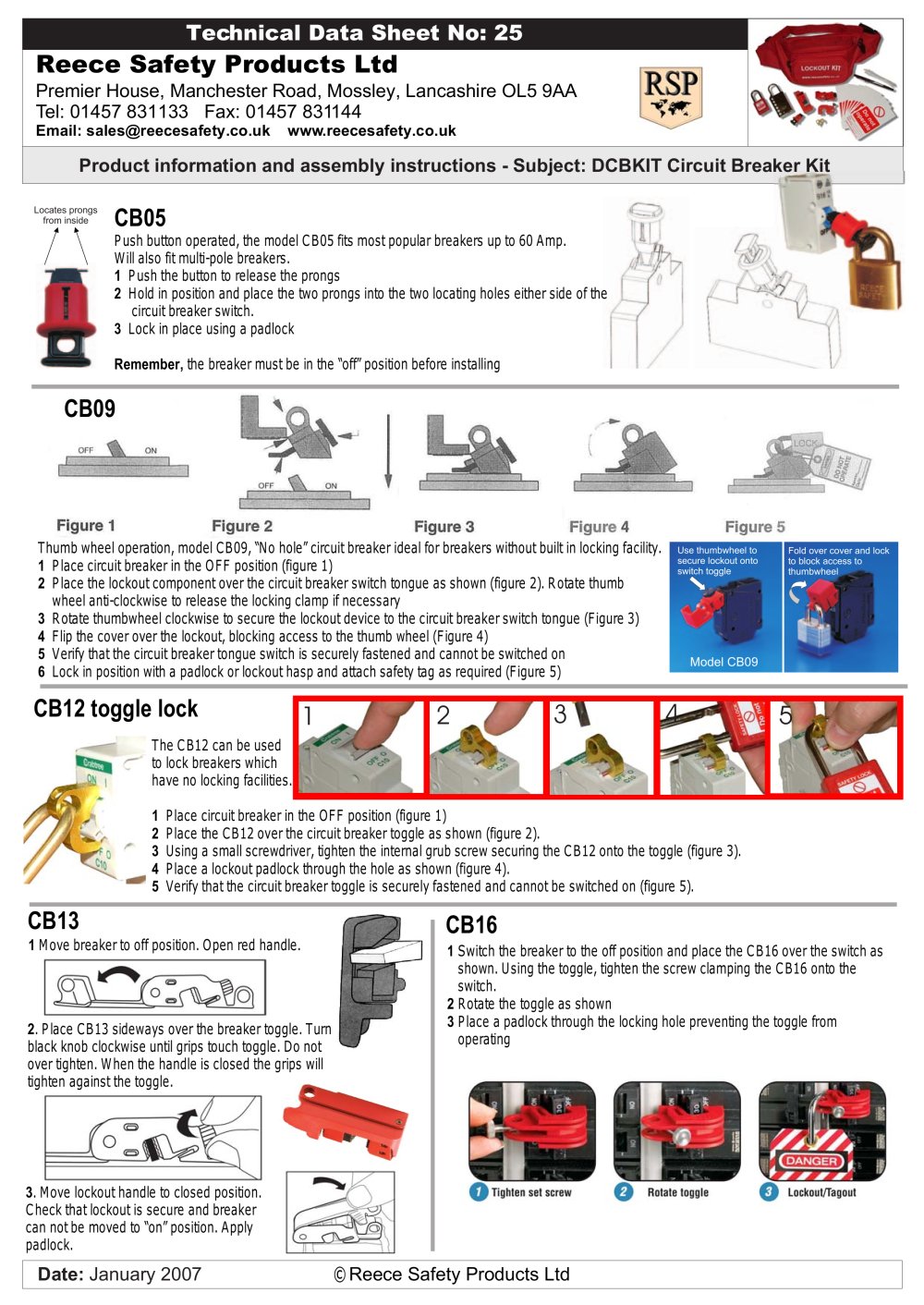 Domestic Circuit Breaker Lockout Kit - Reece Safety Products