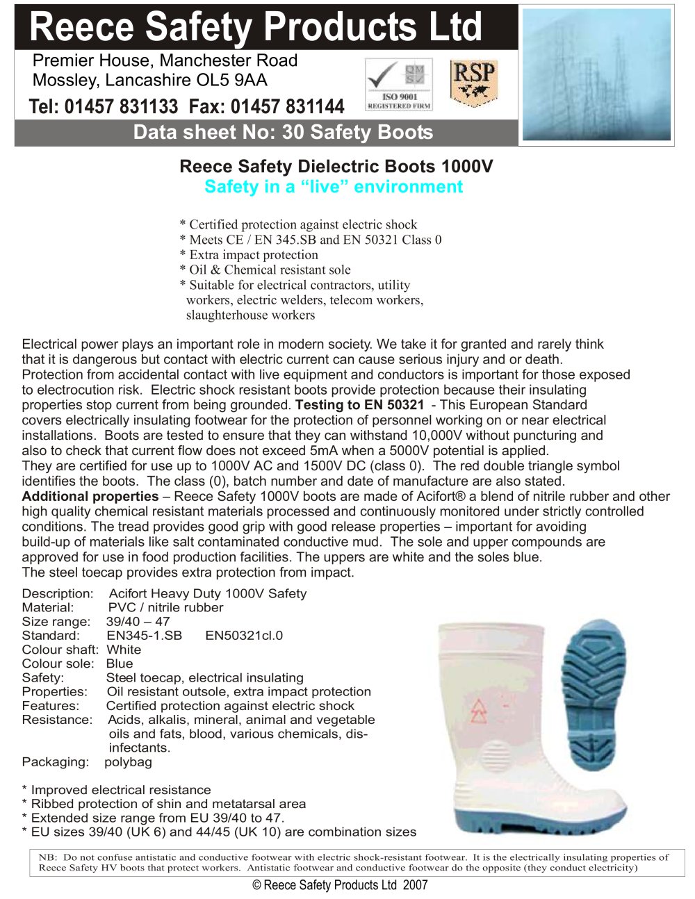 Electrical Safety Boots - Reece Safety Products
