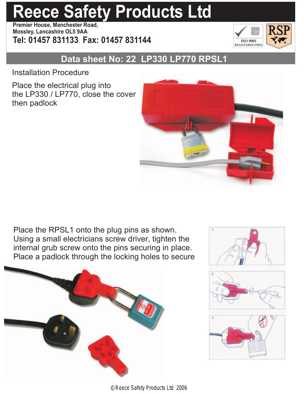 Plug Lockouts - Reece Safety Products