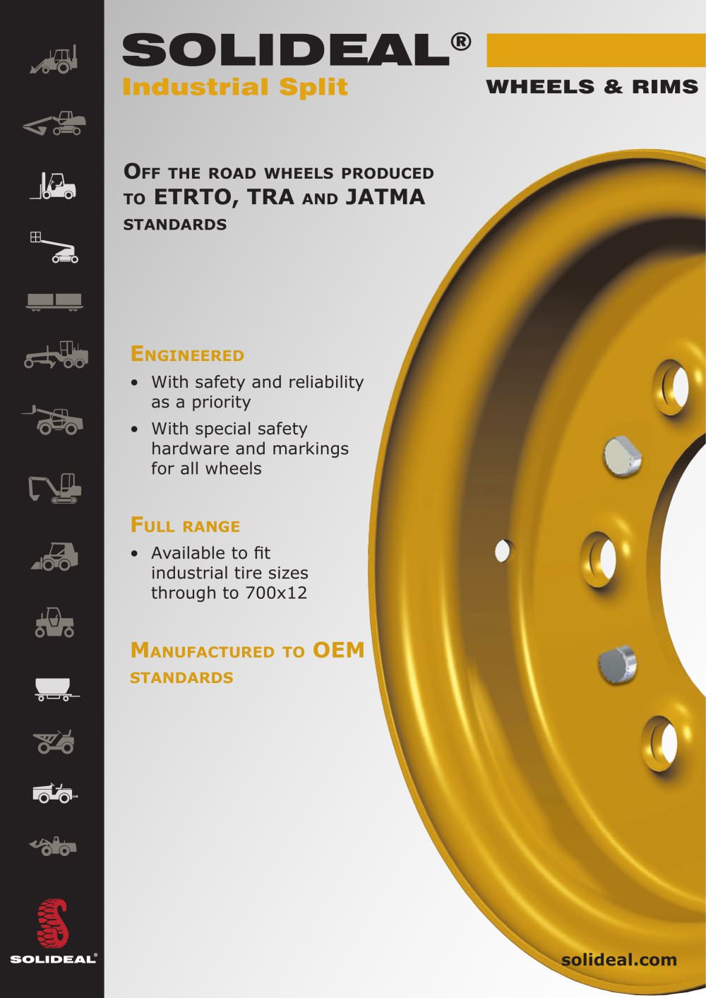 SOLIDEAL&reg; Industrial Split WHEELS & RIMS - SOLIDEAL INTERNATIONAL