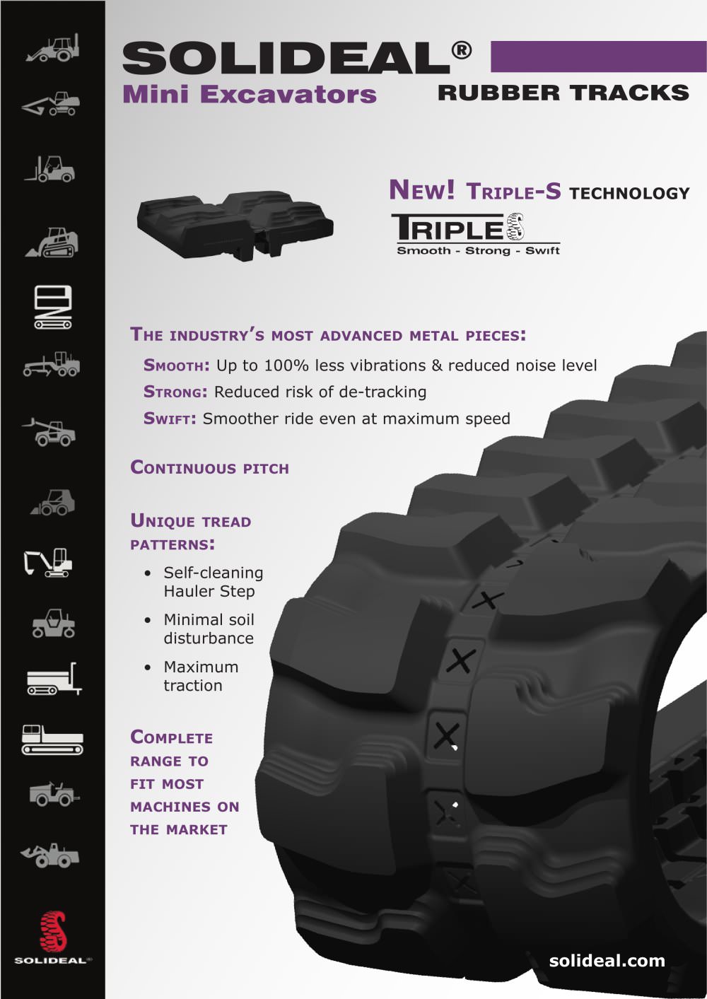 SOLIDEAL Mini Excavator Tracks - SOLIDEAL INTERNATIONAL