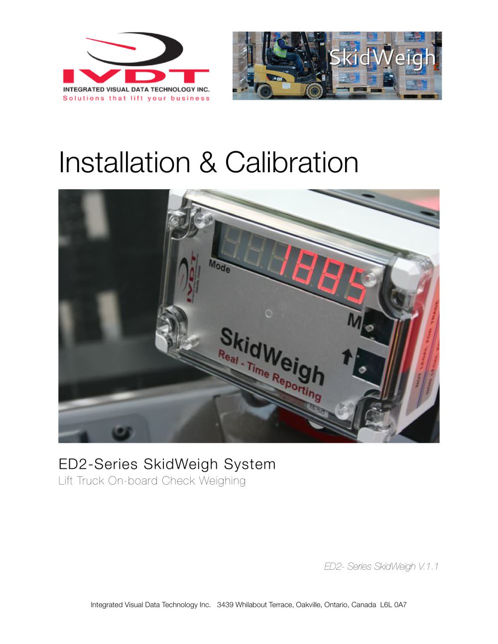 Automatic Load Verification with Overload Warning in % of the Vehicle Lifting Capacity - IVDT