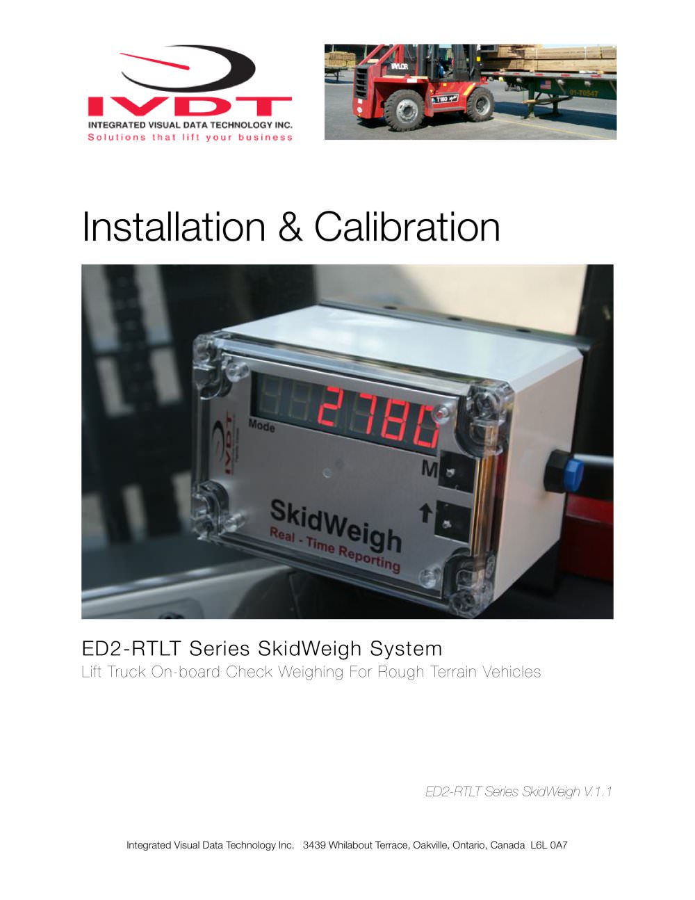 On-board check weighing systems, skidWeigh - IVDT