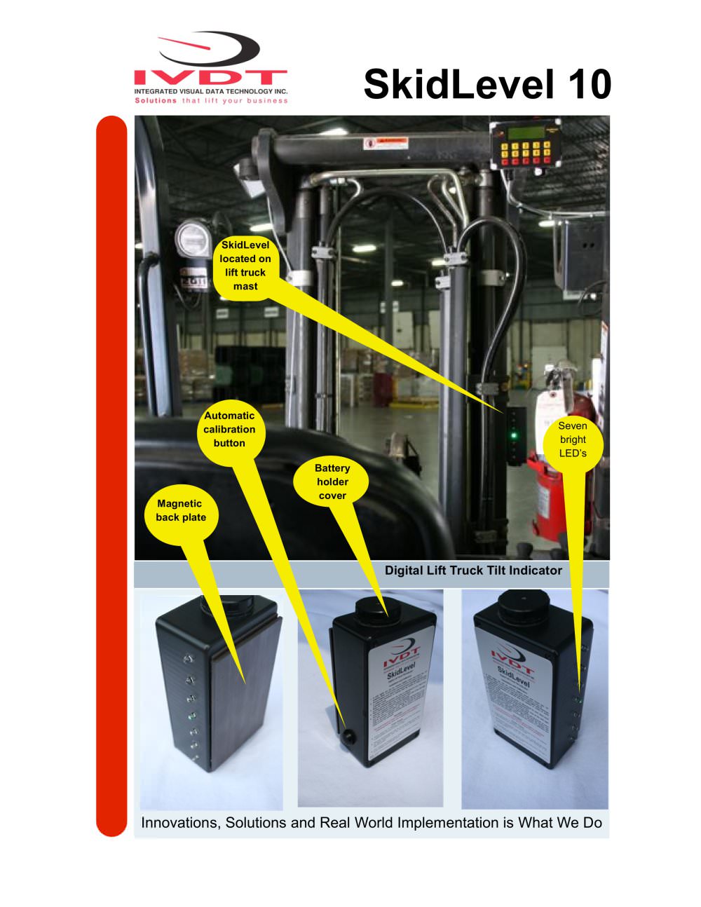 Series Automatic Load Weight Verification for truck/trailer Mounted Lift Trucks - IVDT