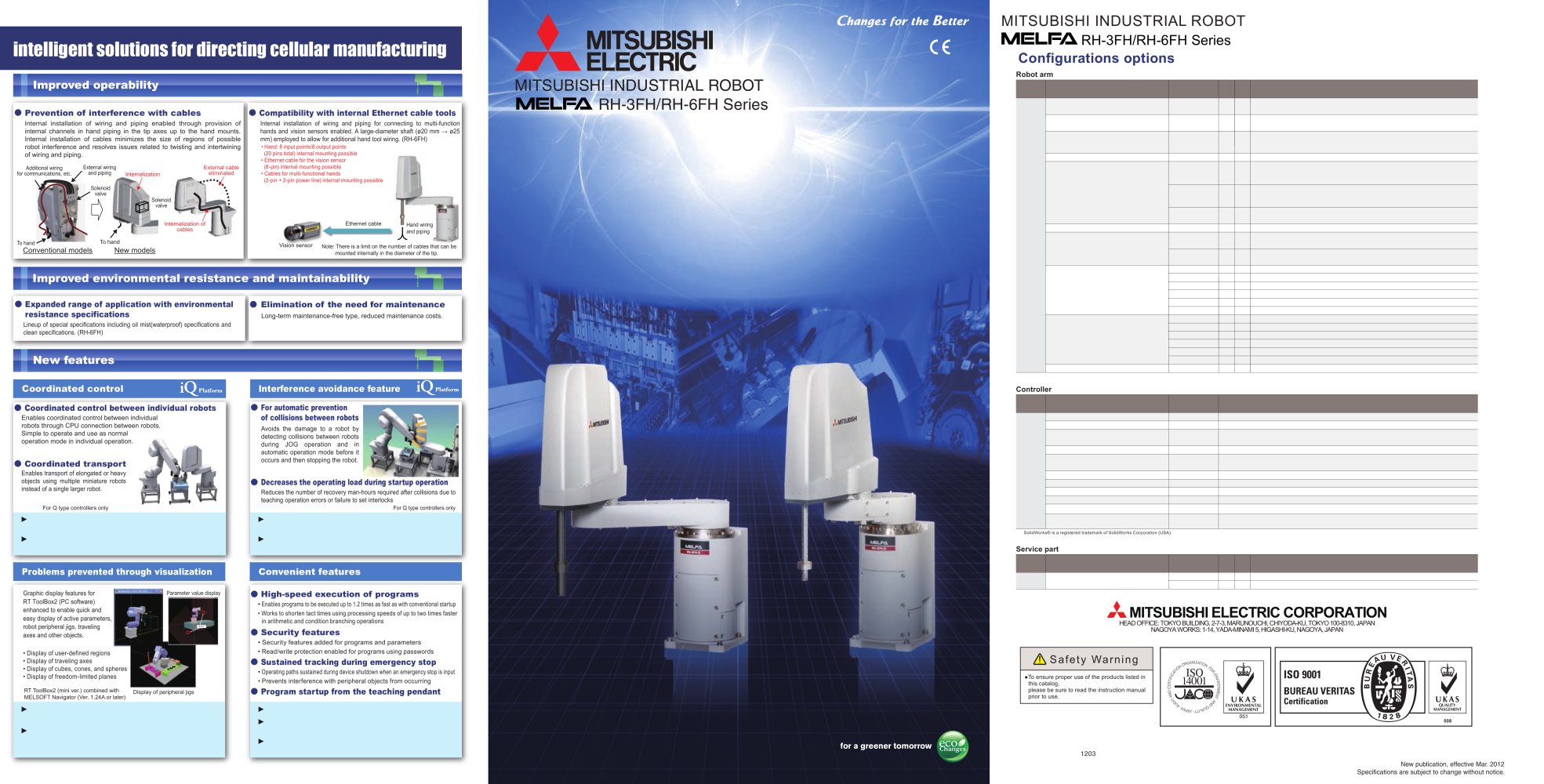 MITSUBISHI INDUSTRIAL ROBOT RH-3FH/RH-6FH Series catalog - 1 / 2 Pages