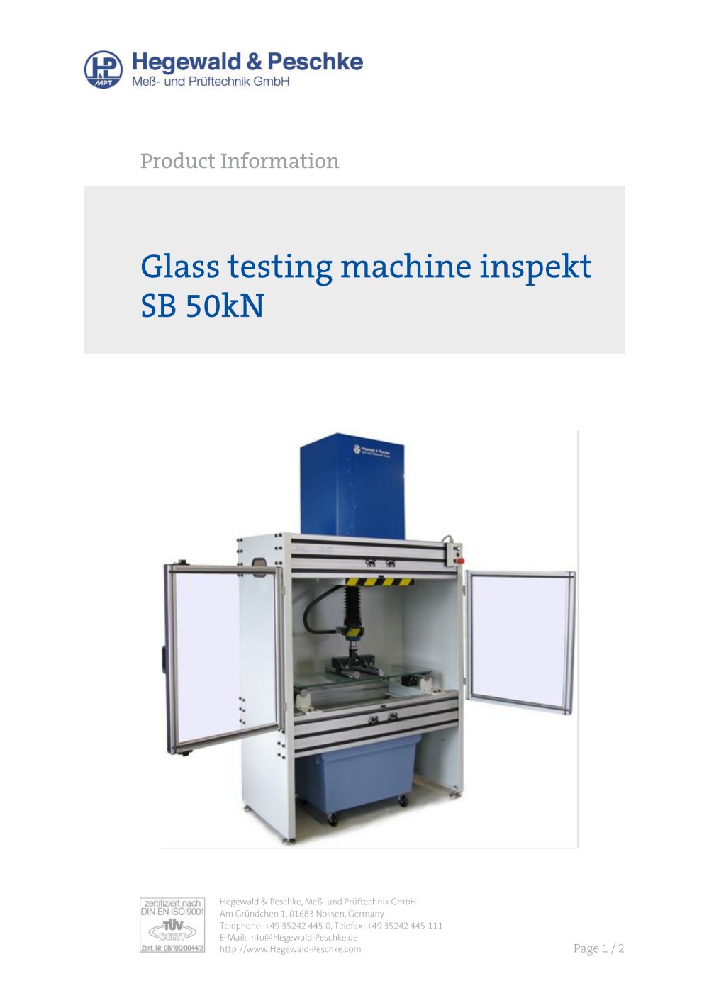 glass testing machine - Hegewald & Peschke MPT GmbH