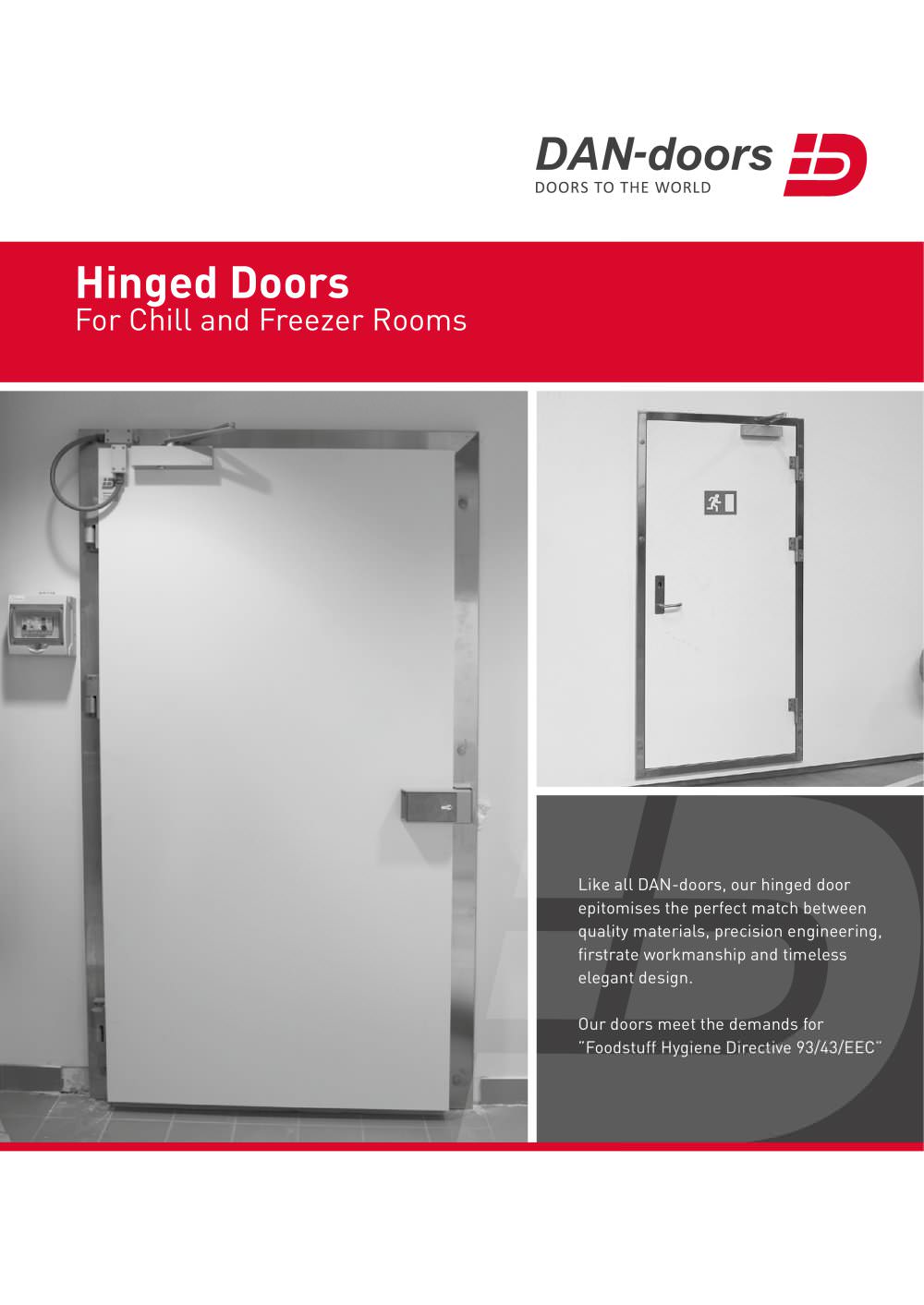Hinged Doors � for Chill and Freezer Rooms - DAN-doors