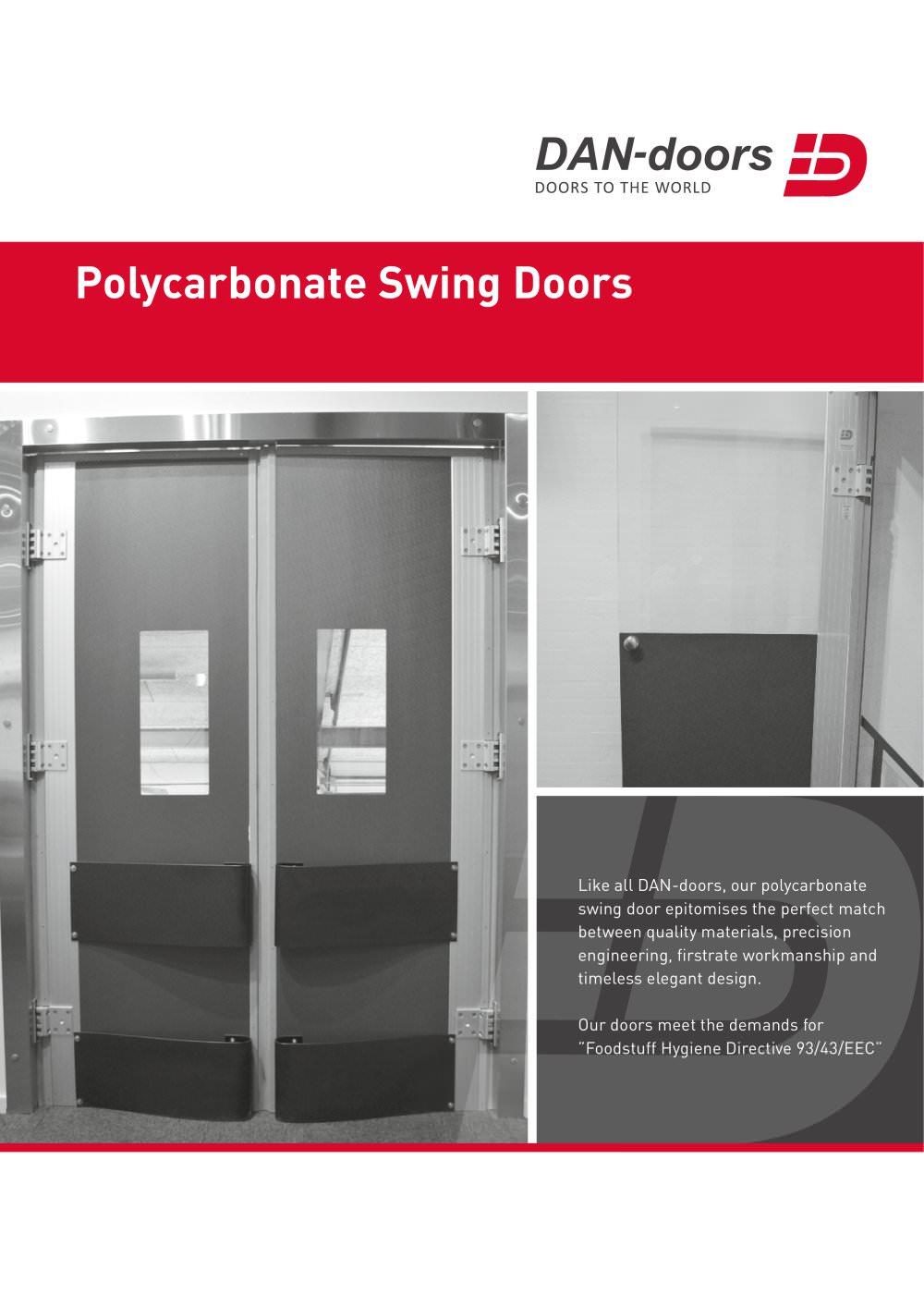 Polycarbonate Swing Doors - DAN-doors