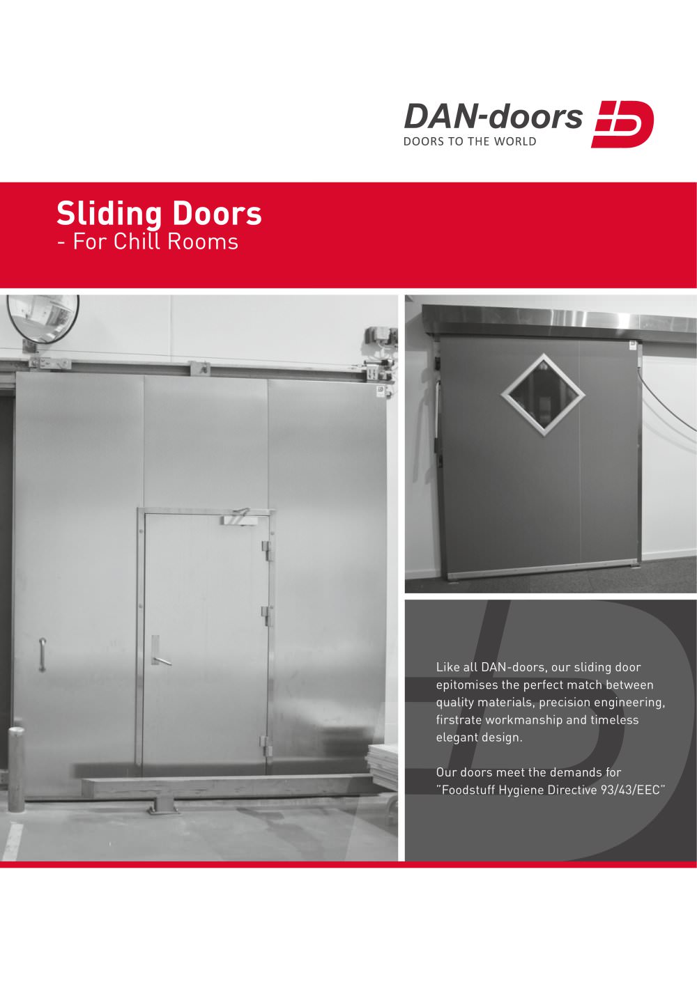 Sliding Doors - For Chill Rooms - DAN-doors