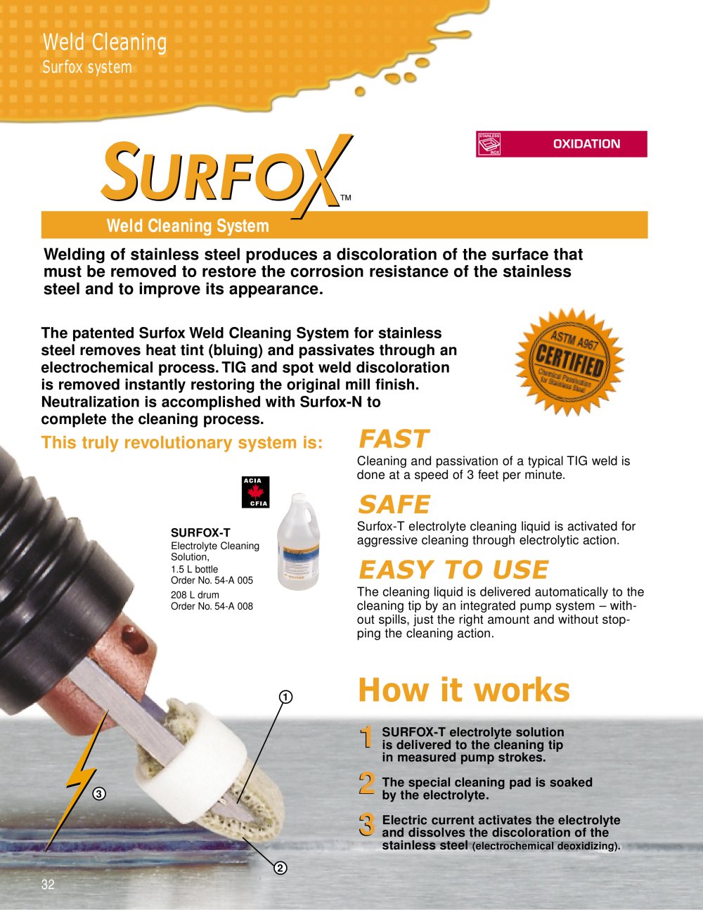 Surfox Weld Cleaning System - WALTER International