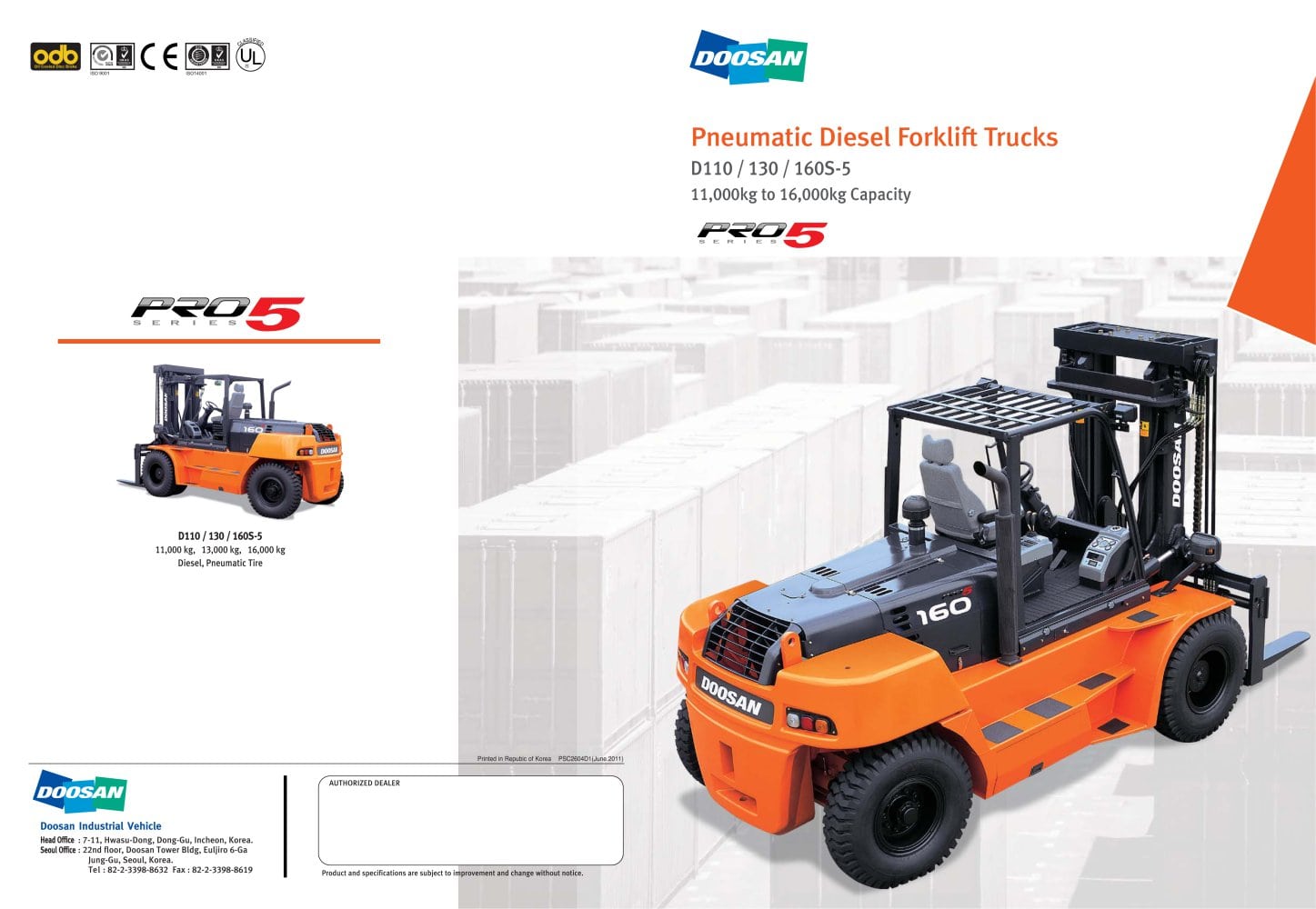 Pneumatic Diesel Forklift Trucks - 6 Pages