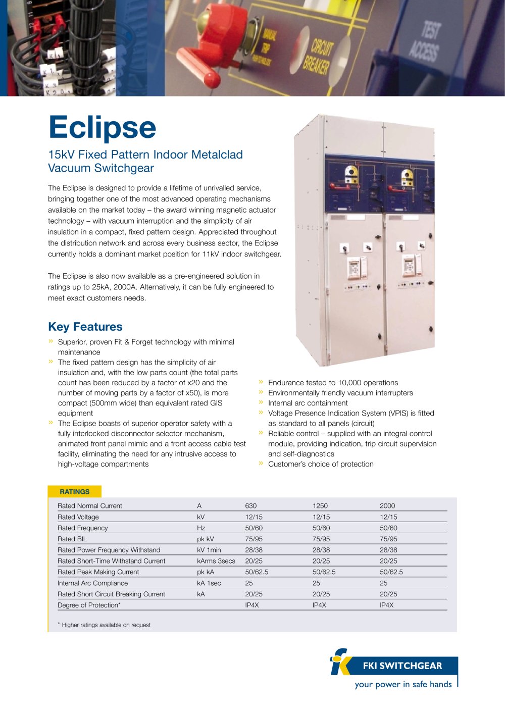 Eclipse Data Sheet - Hawker Siddeley Switchgear