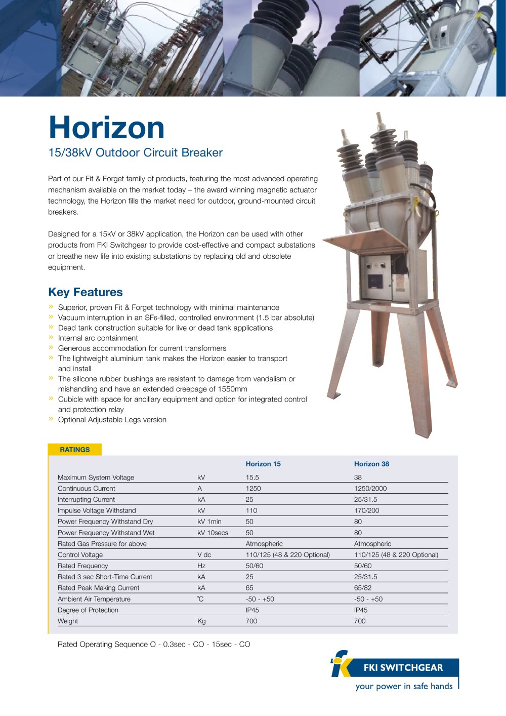 Horizon Data Sheet - Hawker Siddeley Switchgear