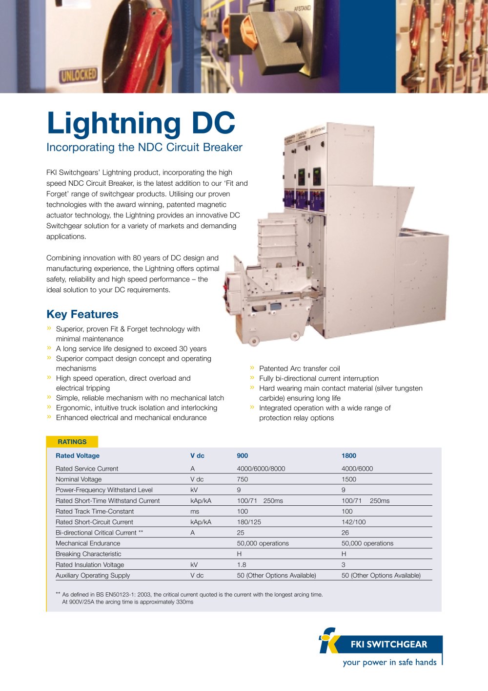 Lightning Data Sheet - Hawker Siddeley Switchgear