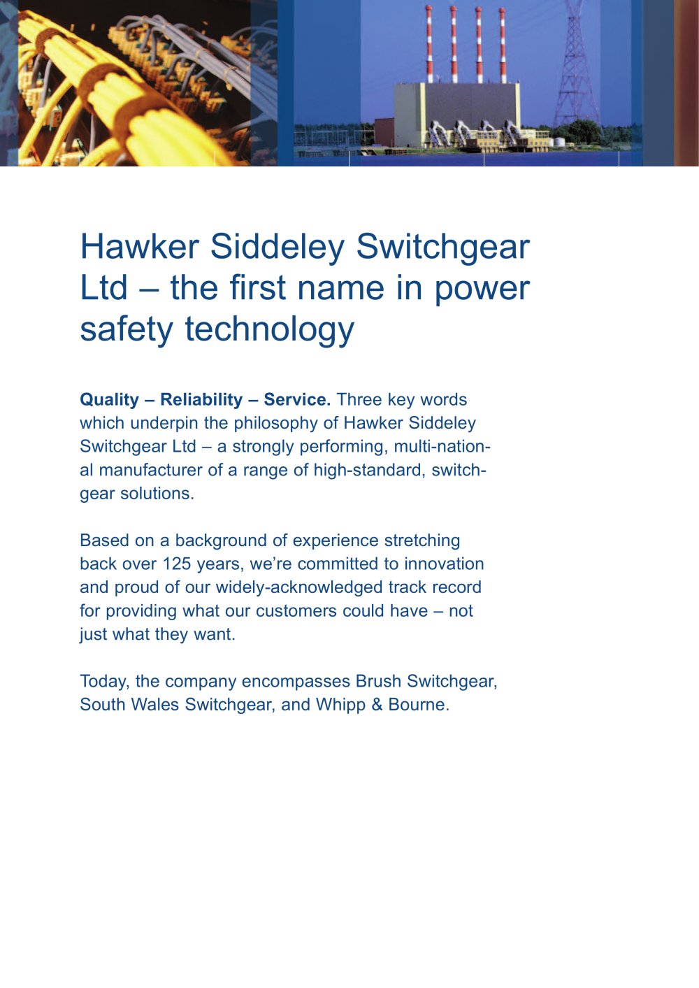 Power safety for the utility sector - Hawker Siddeley Switchgear
