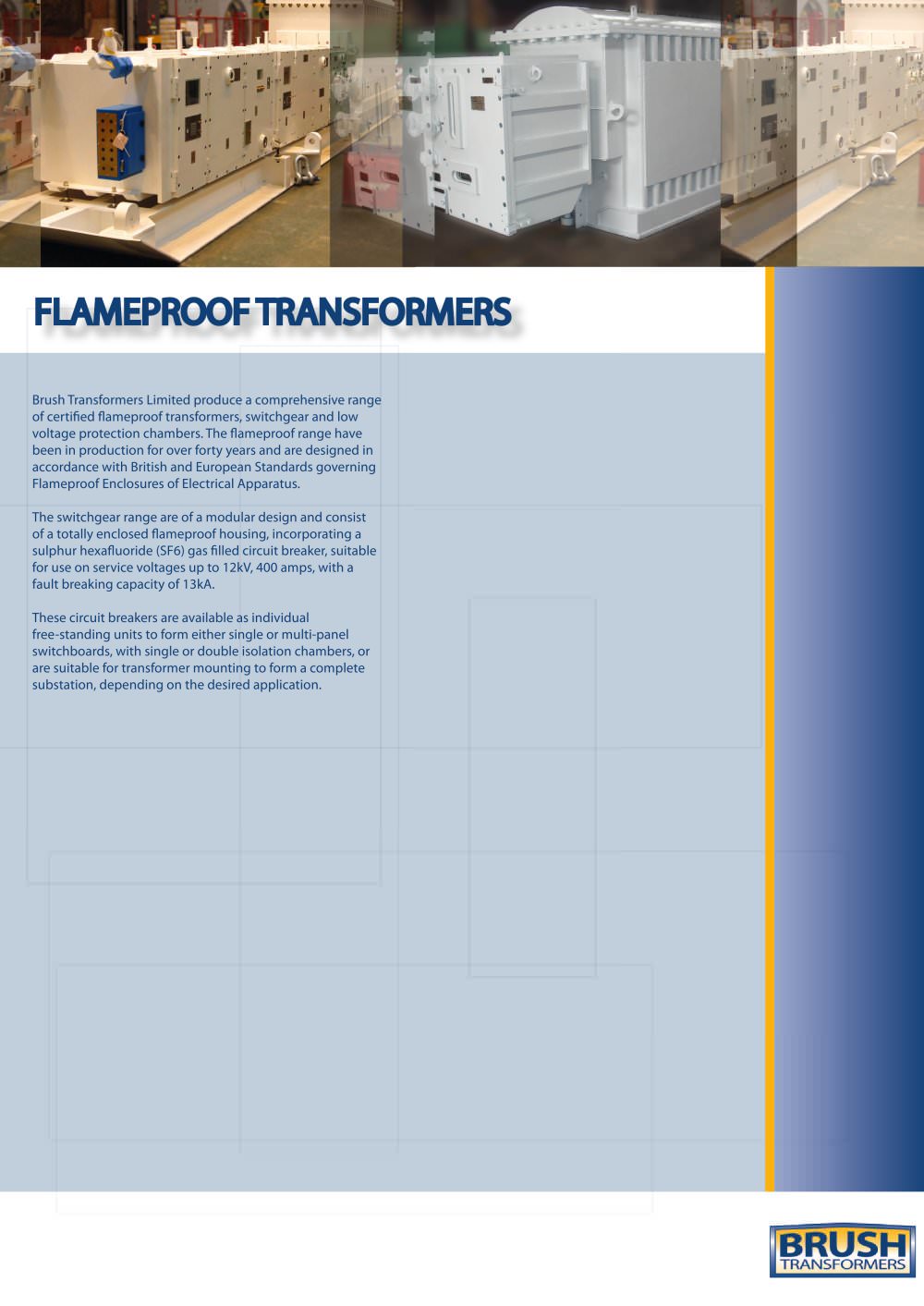 FLAMEPROOF TRANSFORMERS - Brush