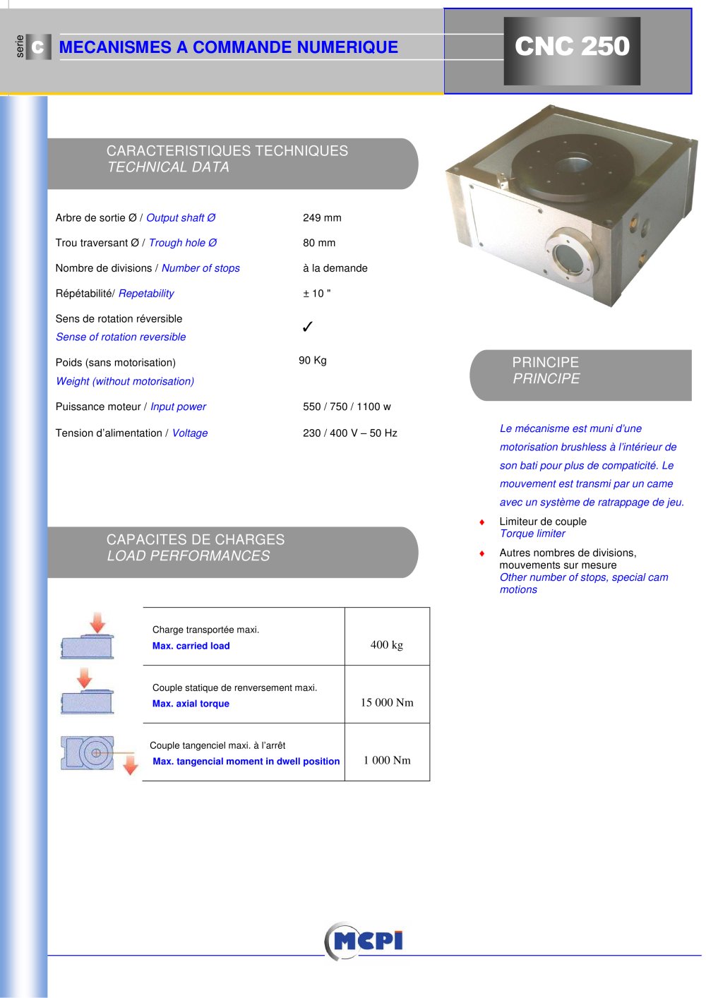 CNC rotary table - MCPI SAS