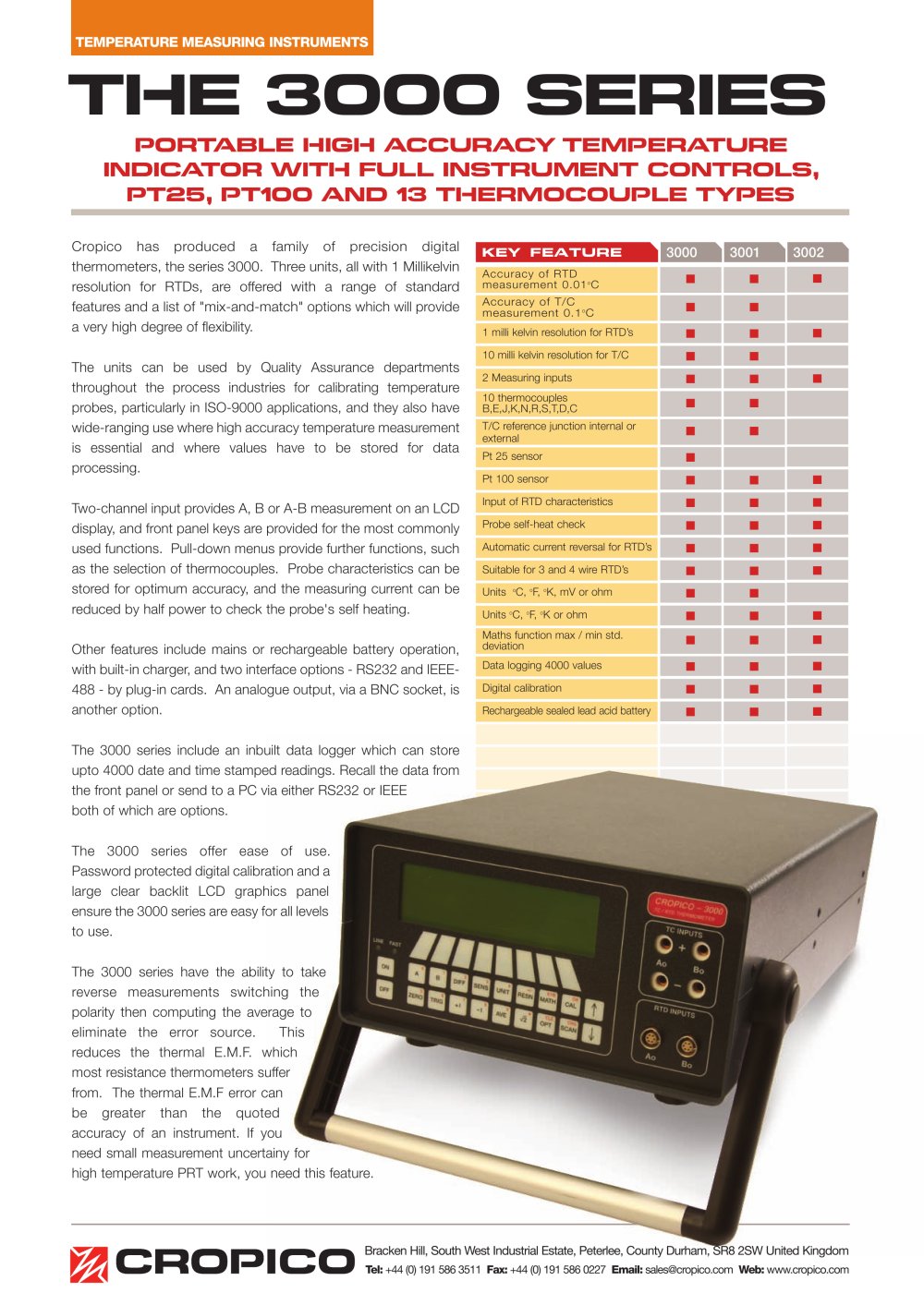 Cropico 3000 Series Datasheet - Seaward