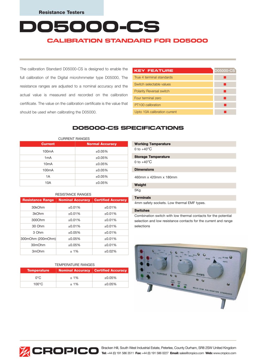 Cropico DO5000-CS Datasheet - Seaward